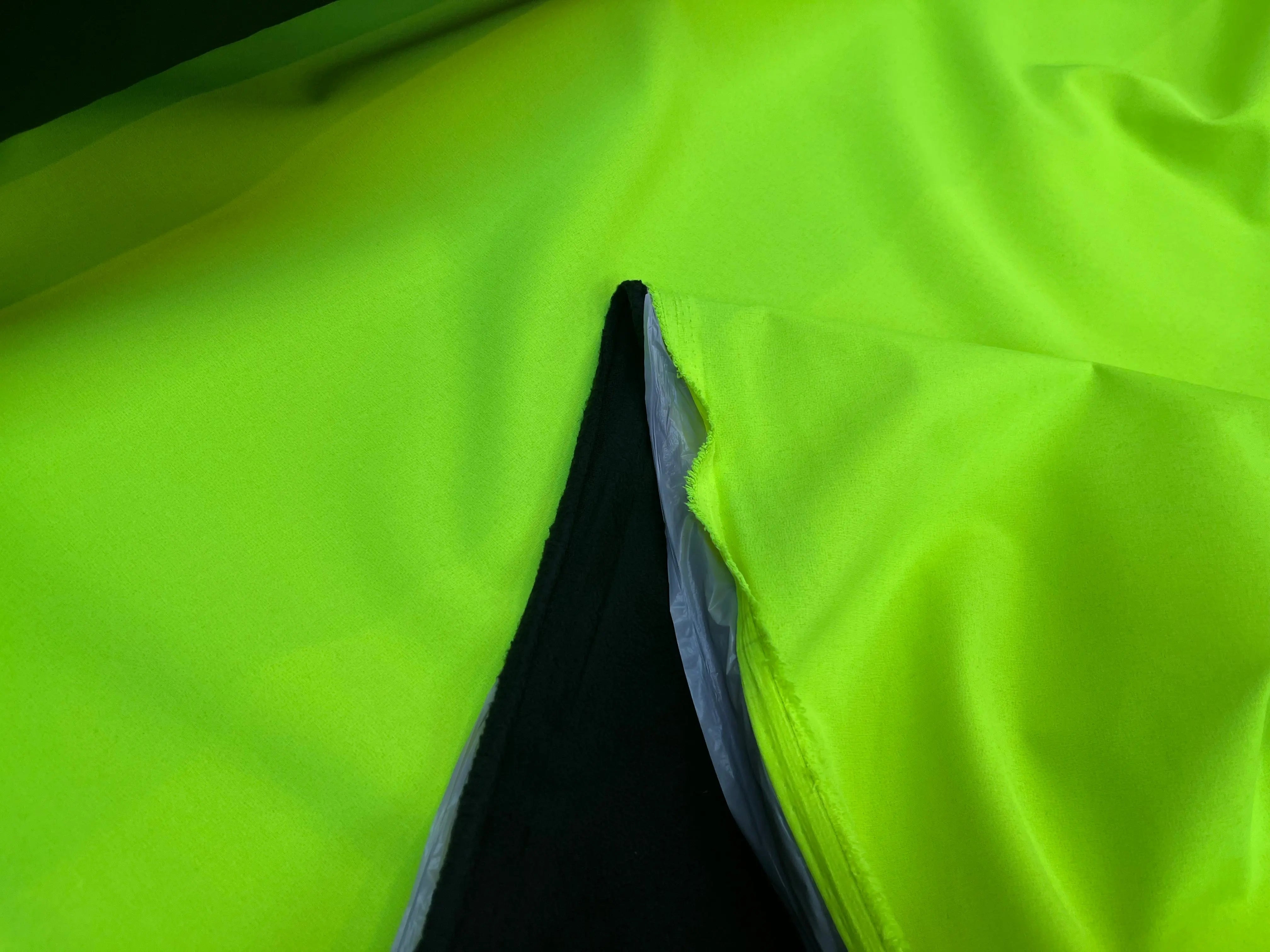 MICROPOLAIRE CONTRECOLLÉ OEKOTEX KC JAUNE FLUO/NOIR - My Little Coupon