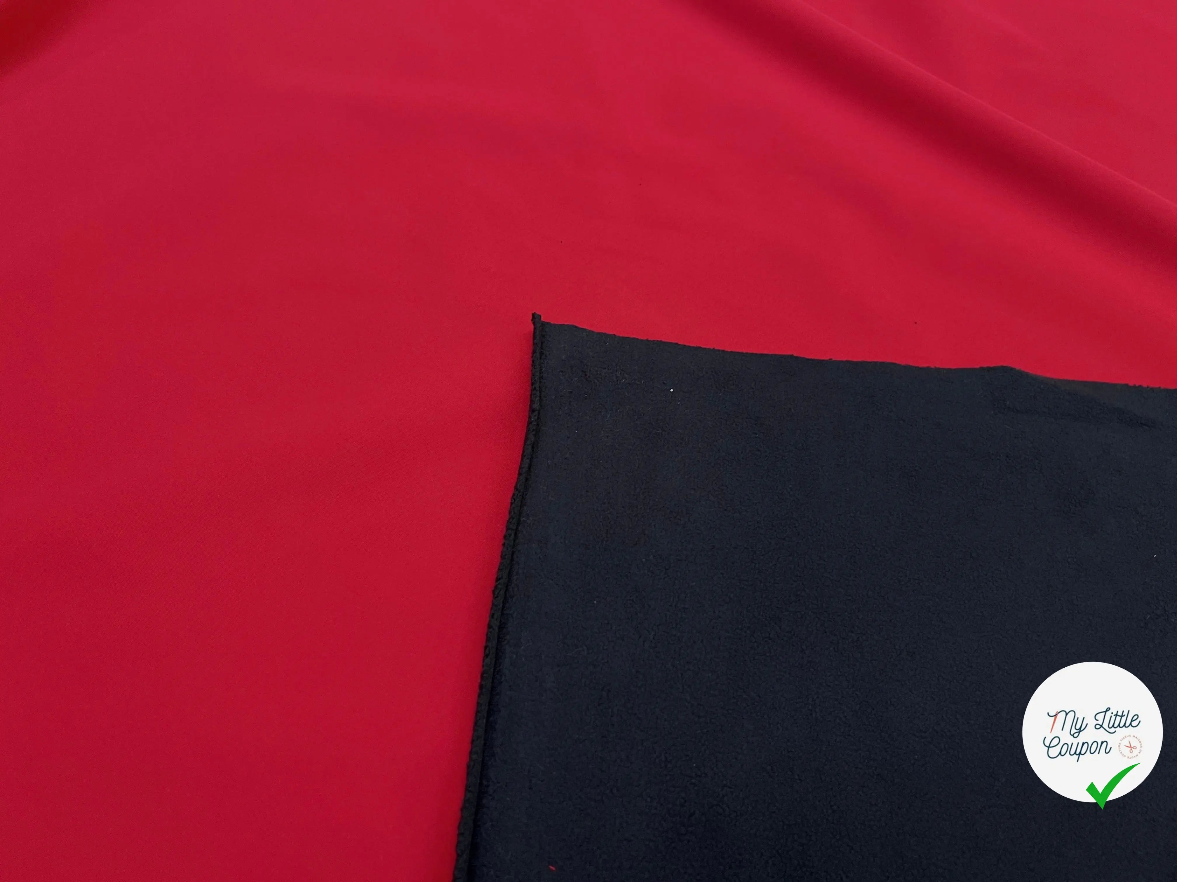 MICROPOLAIRE CONTRECOLLÉ OEKOTEX KC ROUGE/NOIR - My Little Coupon