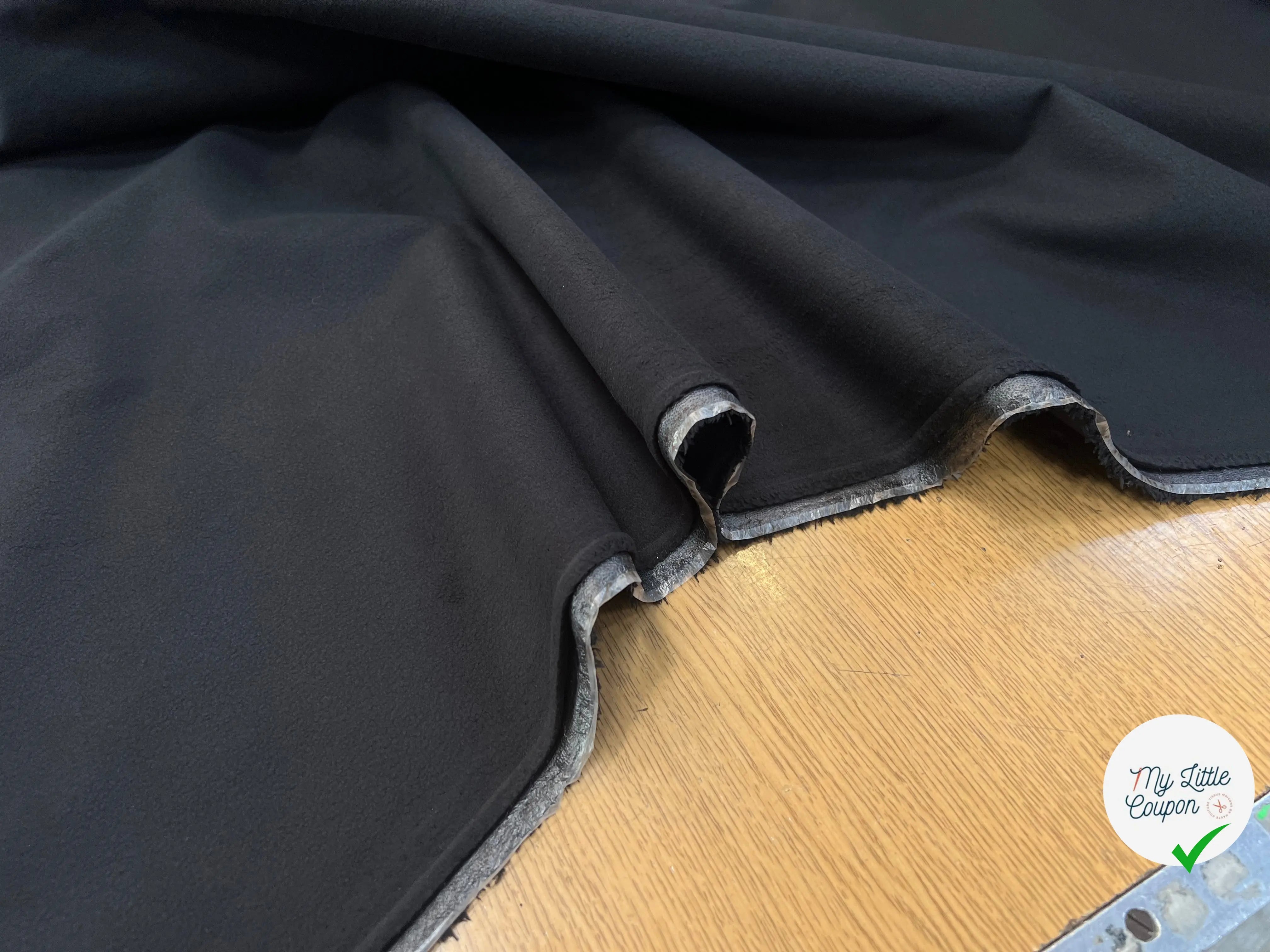 MICROPOLAIRE CONTRECOLLÉE OEKOTEX KC NOIR - My Little Coupon