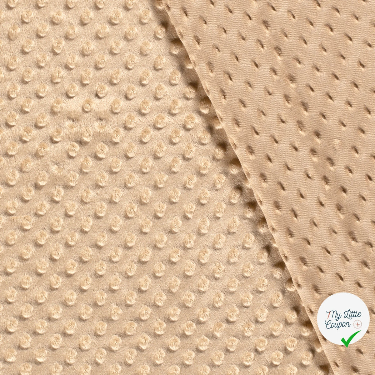 MINKY À POIS DOUX CAMEL - My Little Coupon