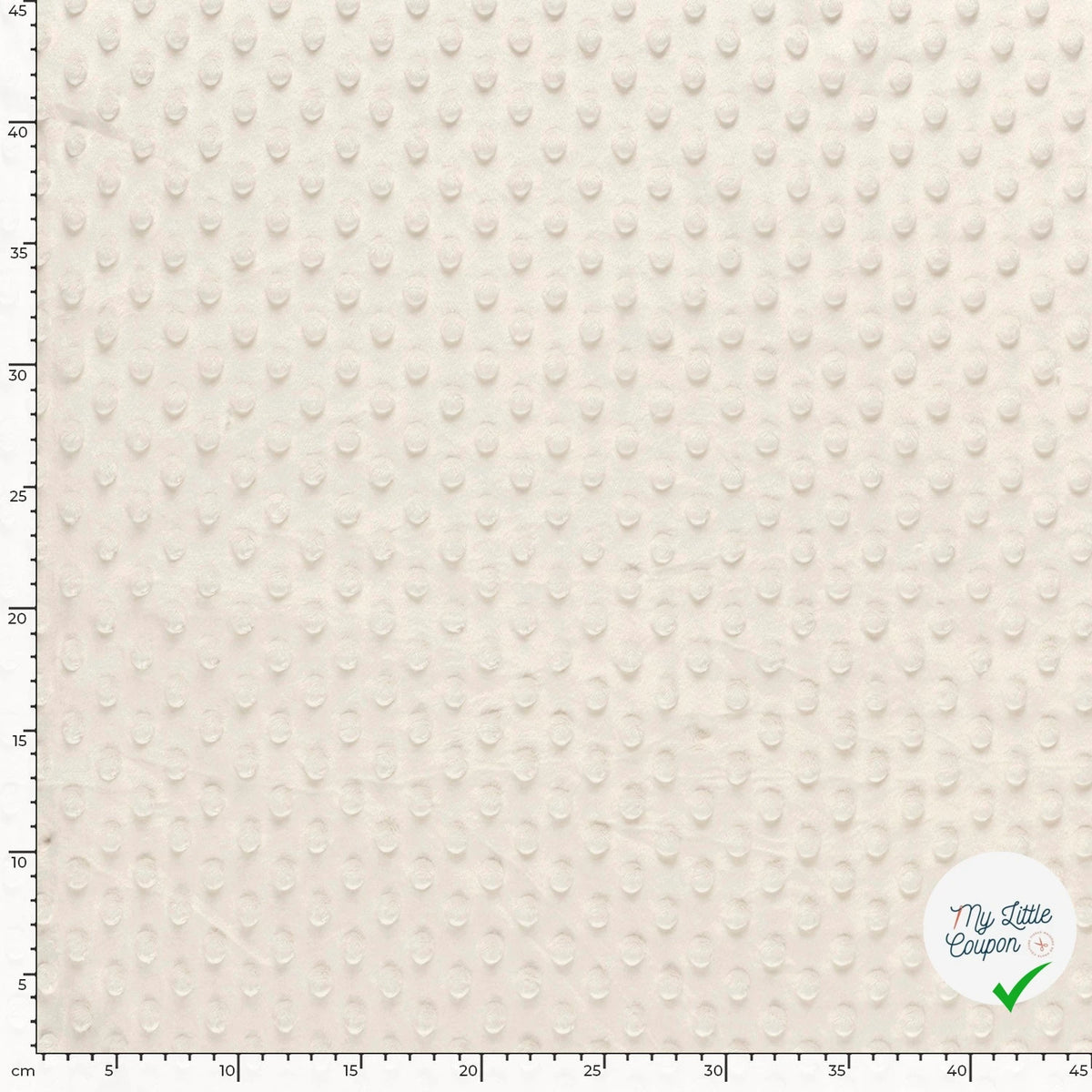 MINKY À POIS DOUX ÉCRU - My Little Coupon