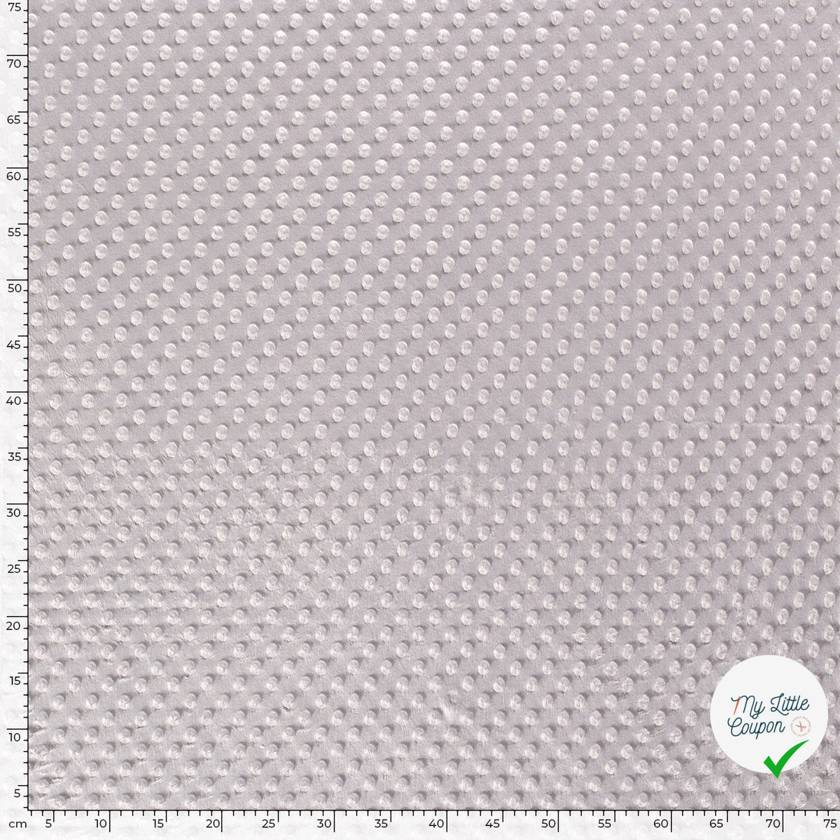 MINKY À POIS DOUX GRIS PERLE - My Little Coupon