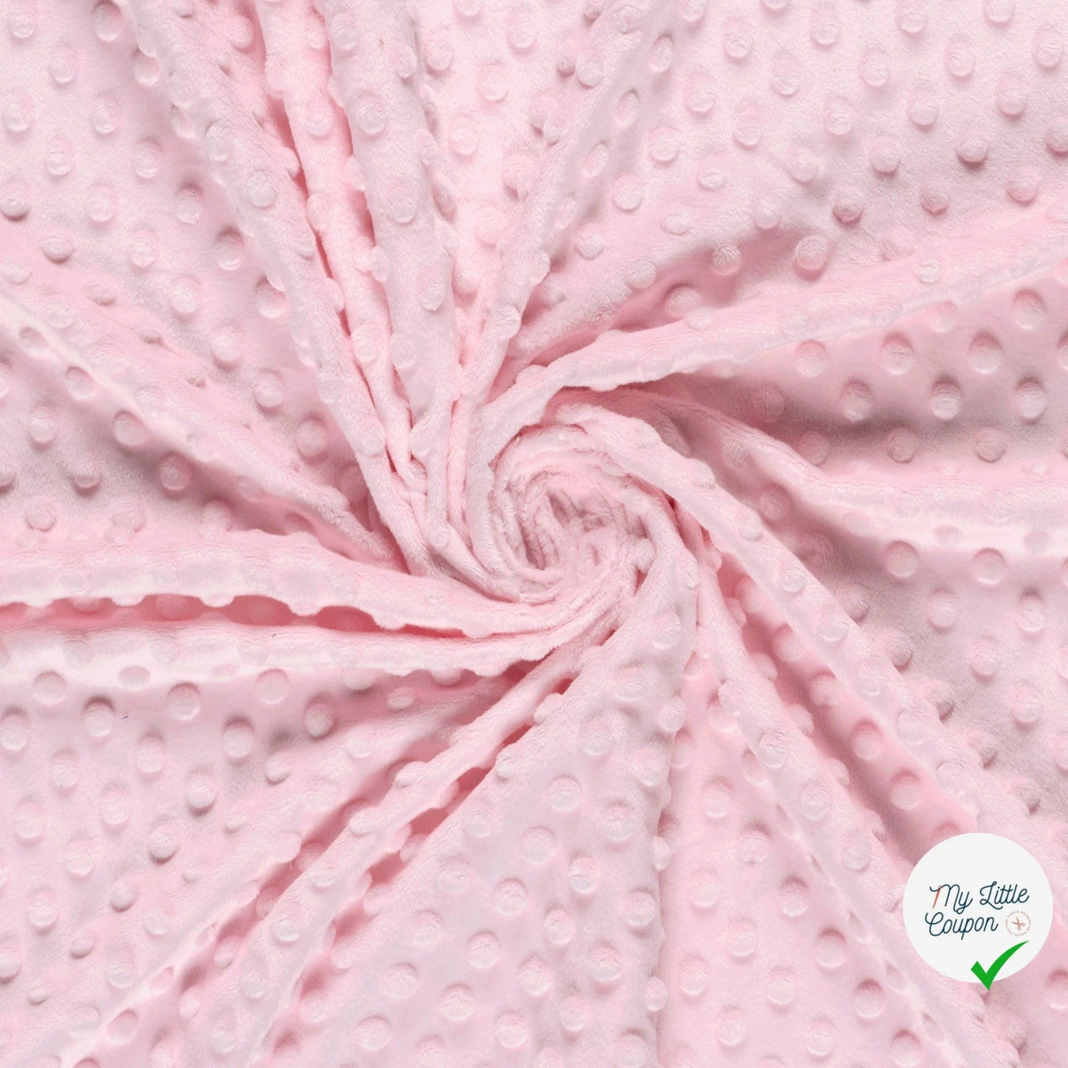 MINKY À POIS DOUX ROSE DRAGÉE - My Little Coupon