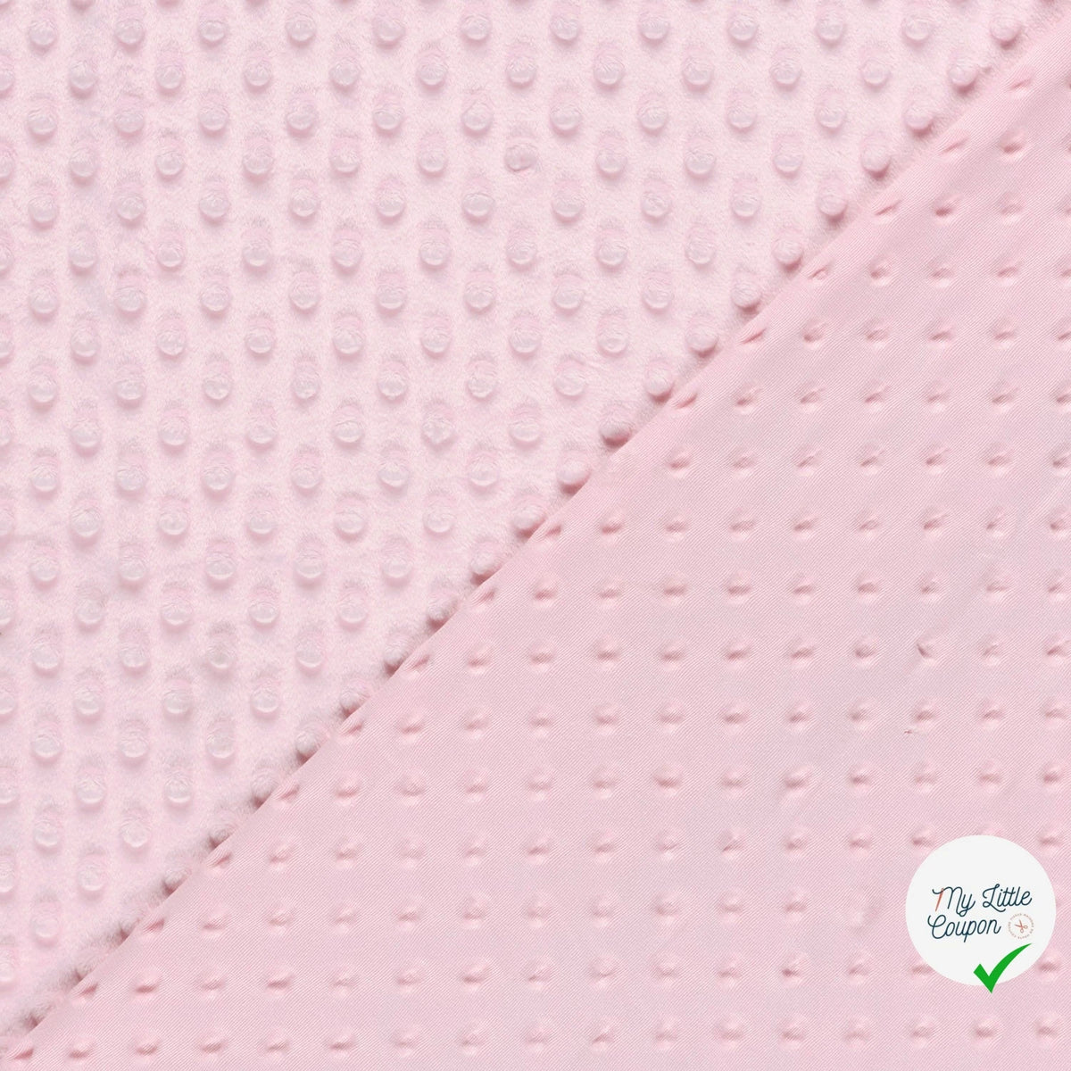 MINKY À POIS DOUX ROSE DRAGÉE - My Little Coupon