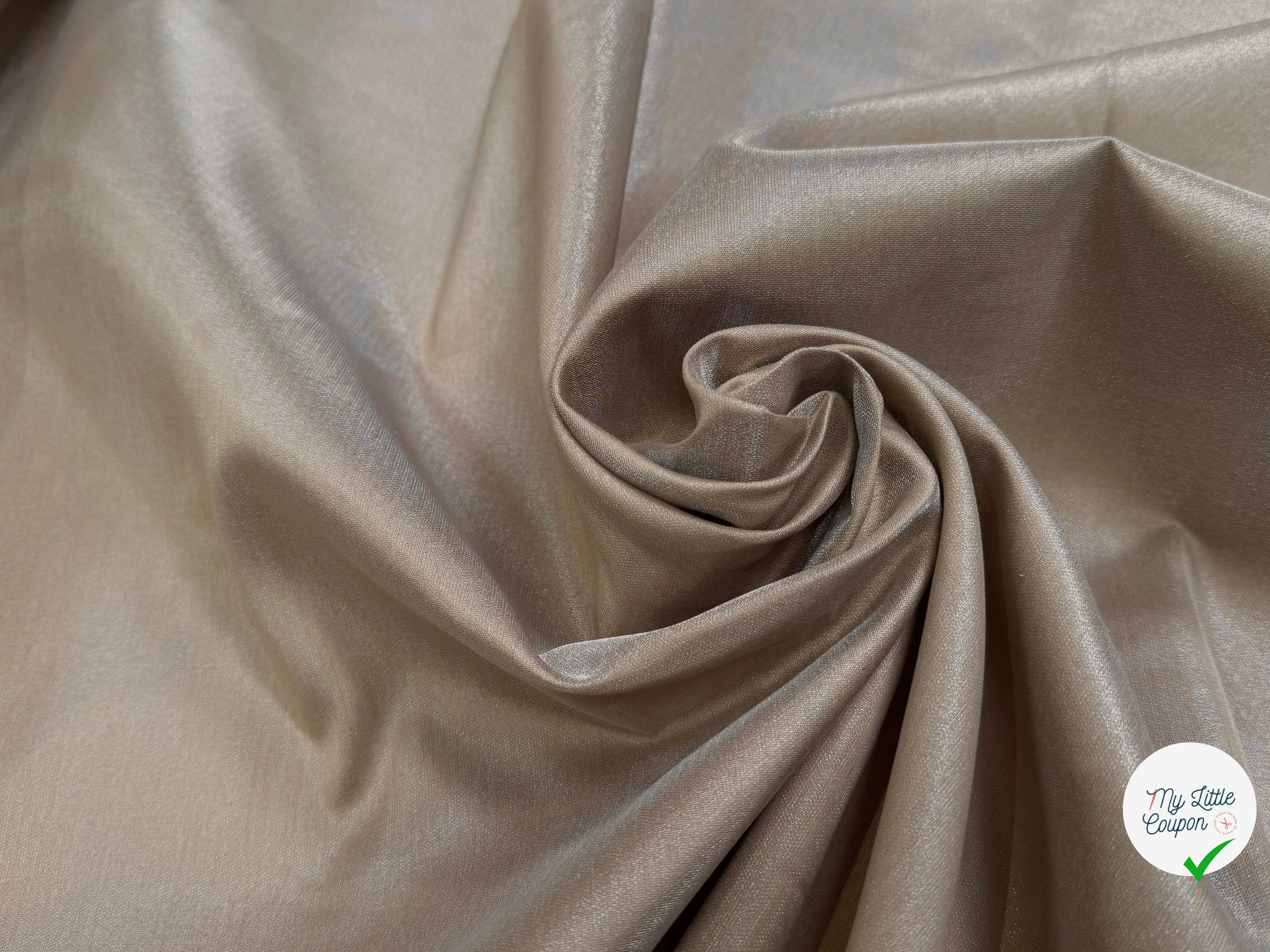 MOIRE BEIGE COTON MÉTAL - My Little Coupon