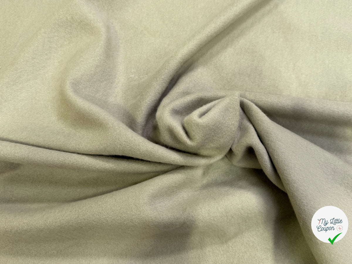 MOLLETON GRATTÉ TOUT DOUX 100% COTON BEIGE CAFÉ GRANDE LAIZE - My Little Coupon