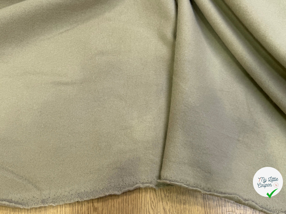 MOLLETON GRATTÉ TOUT DOUX 100% COTON BEIGE CAFÉ GRANDE LAIZE - My Little Coupon