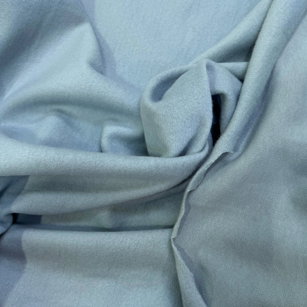 MOLLETON GRATTÉ TOUT DOUX 100% COTON BLEU AQUA GRANDE LAIZE - My Little Coupon