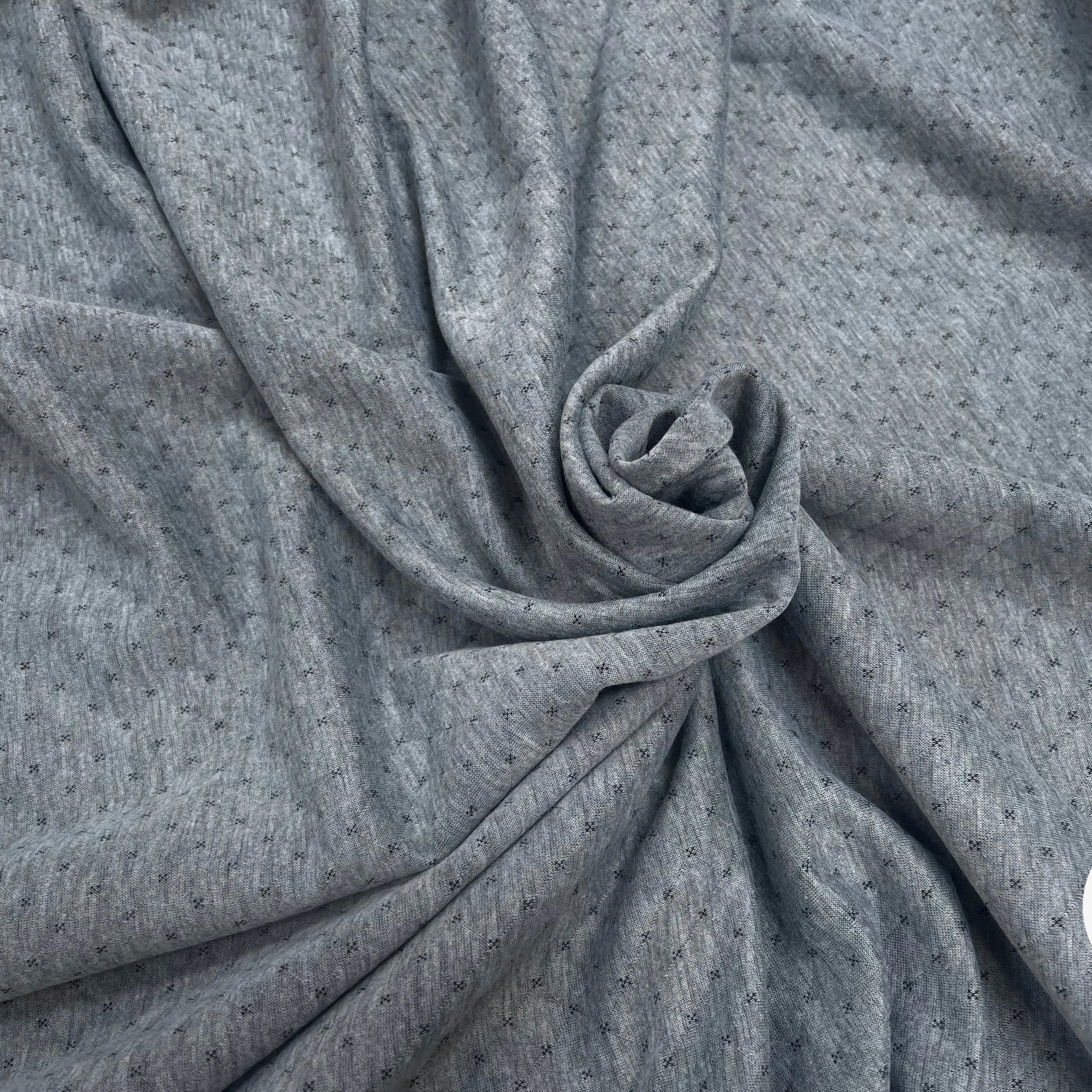 MOLLETON GRIS RAYURES NOIRES - My Little Coupon