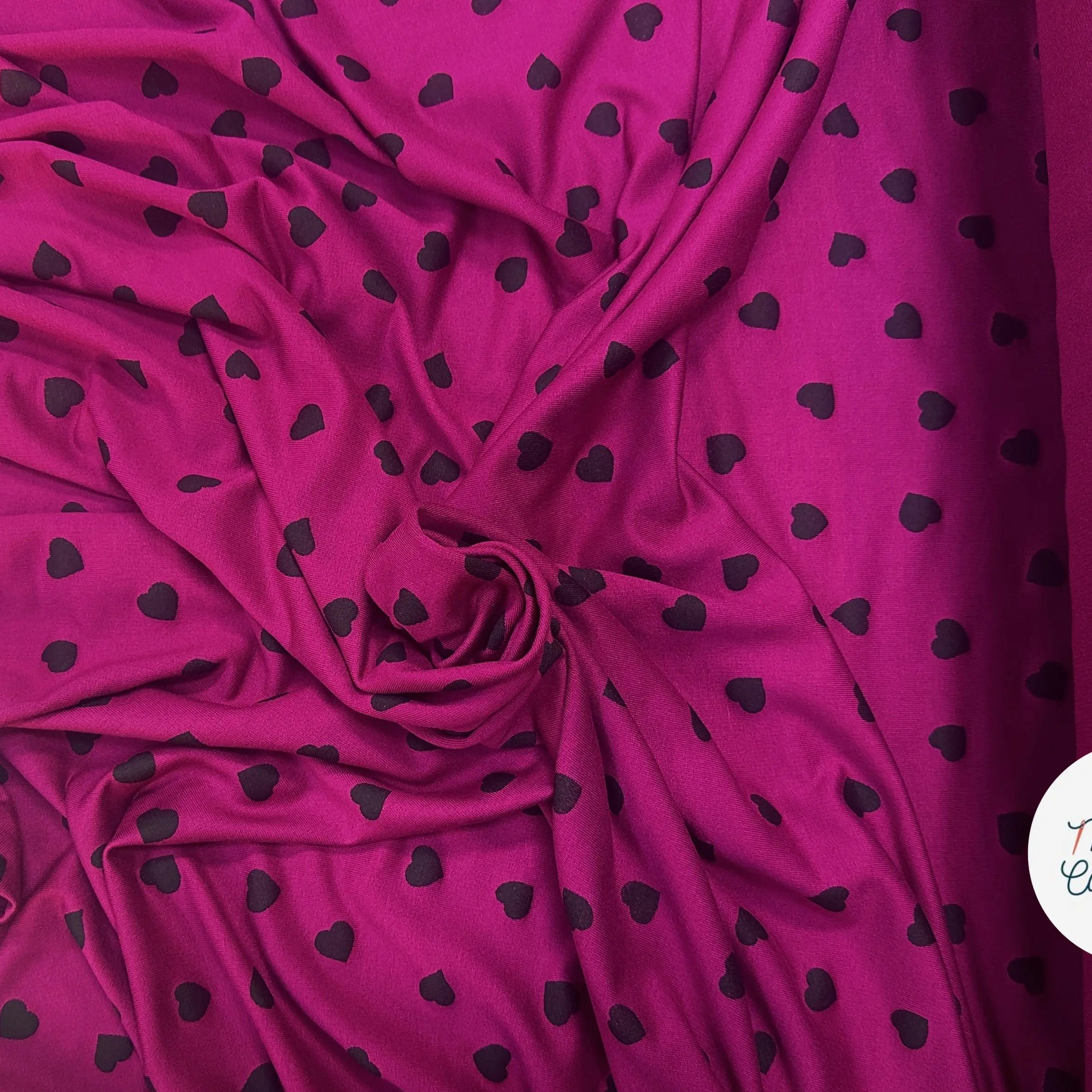 MOLLETON LÉGER VISCOSE STRIÉ AUBERGINE FUCHSIA AMOUREUX MLC INTERN