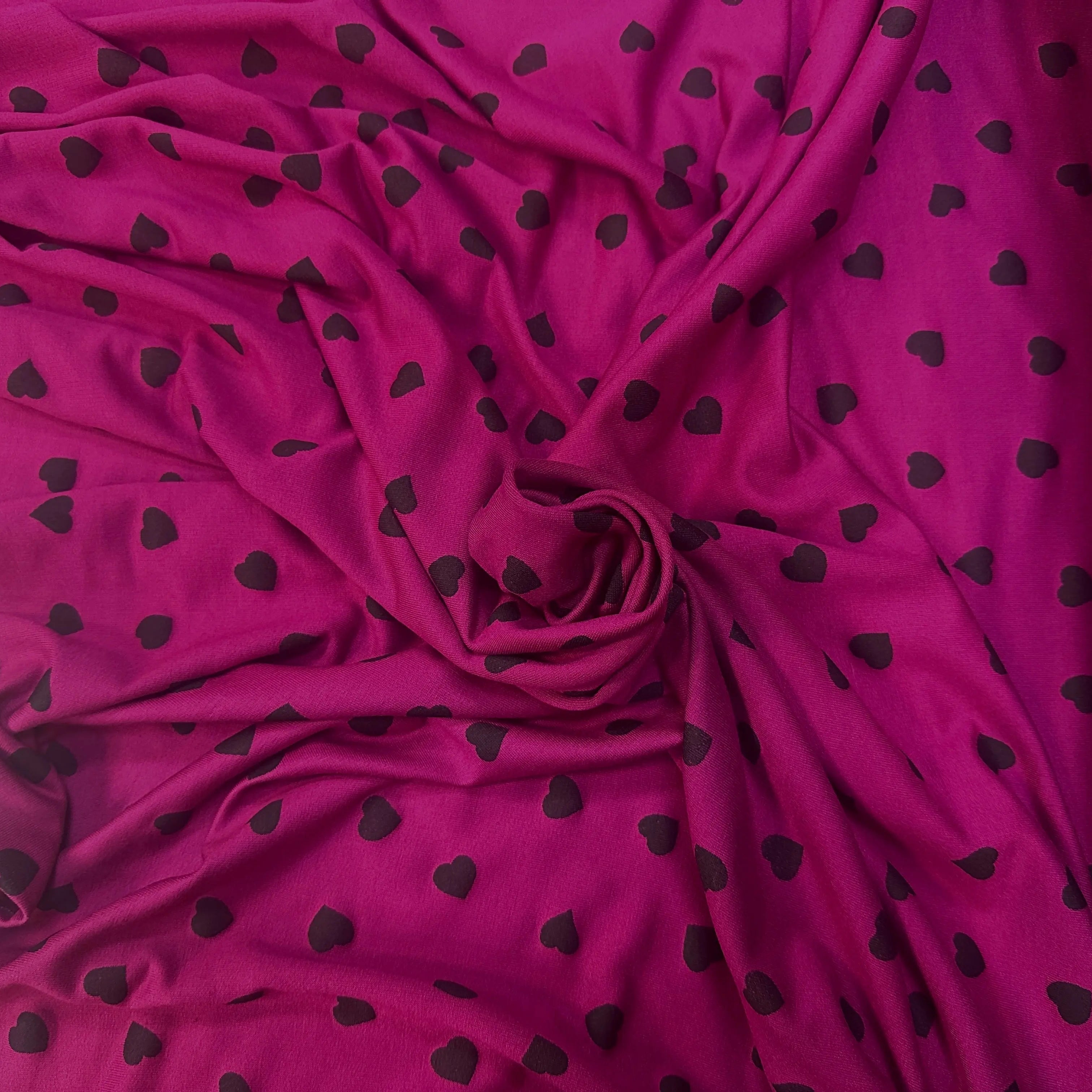 MOLLETON LÉGER VISCOSE STRIÉ AUBERGINE FUCHSIA AMOUREUX MLC INTERN