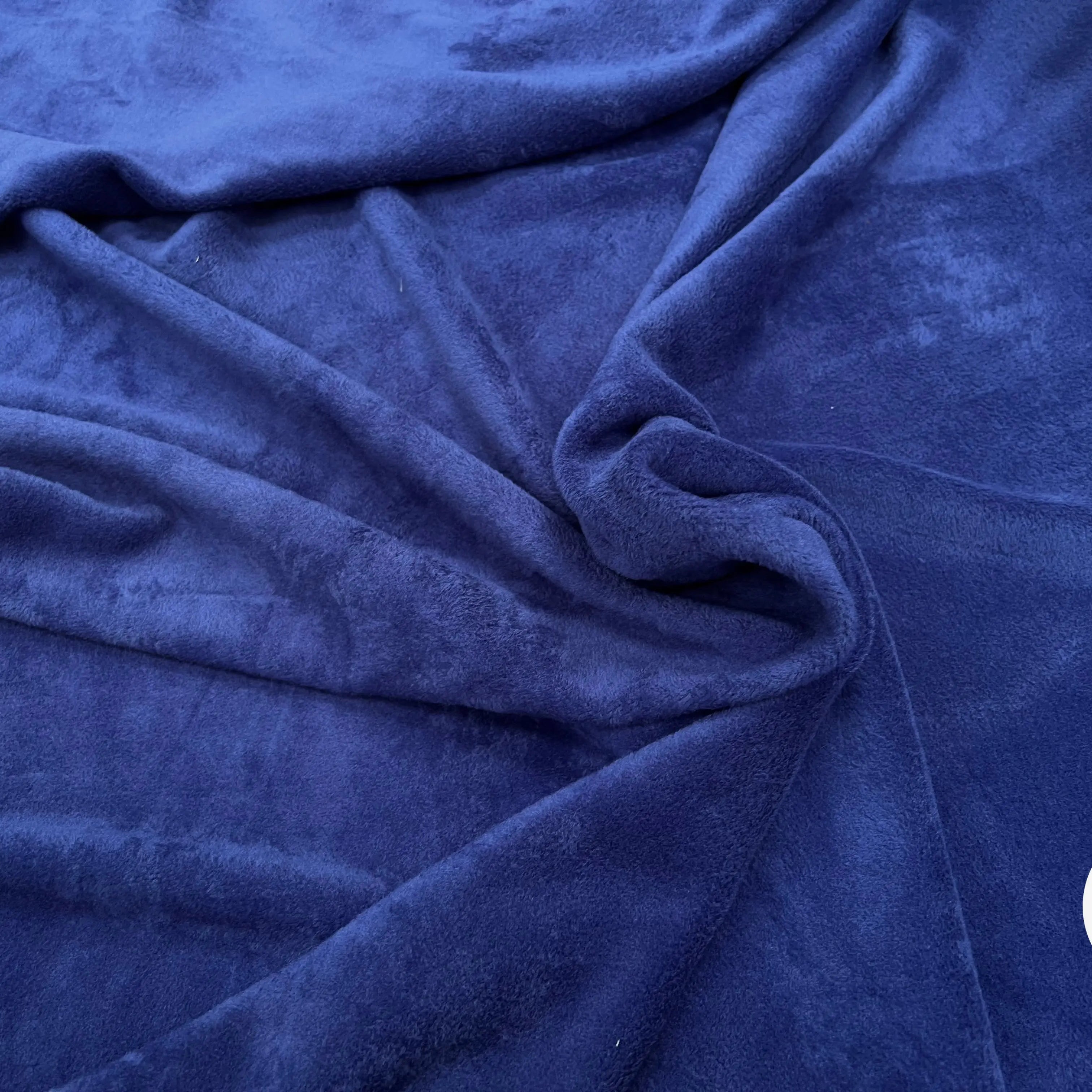 MOLLETON TOUT DOUX ENVERS GRATTÉ MADE IN FRANCE 280 BLEU SAPHIR - My Little Coupon