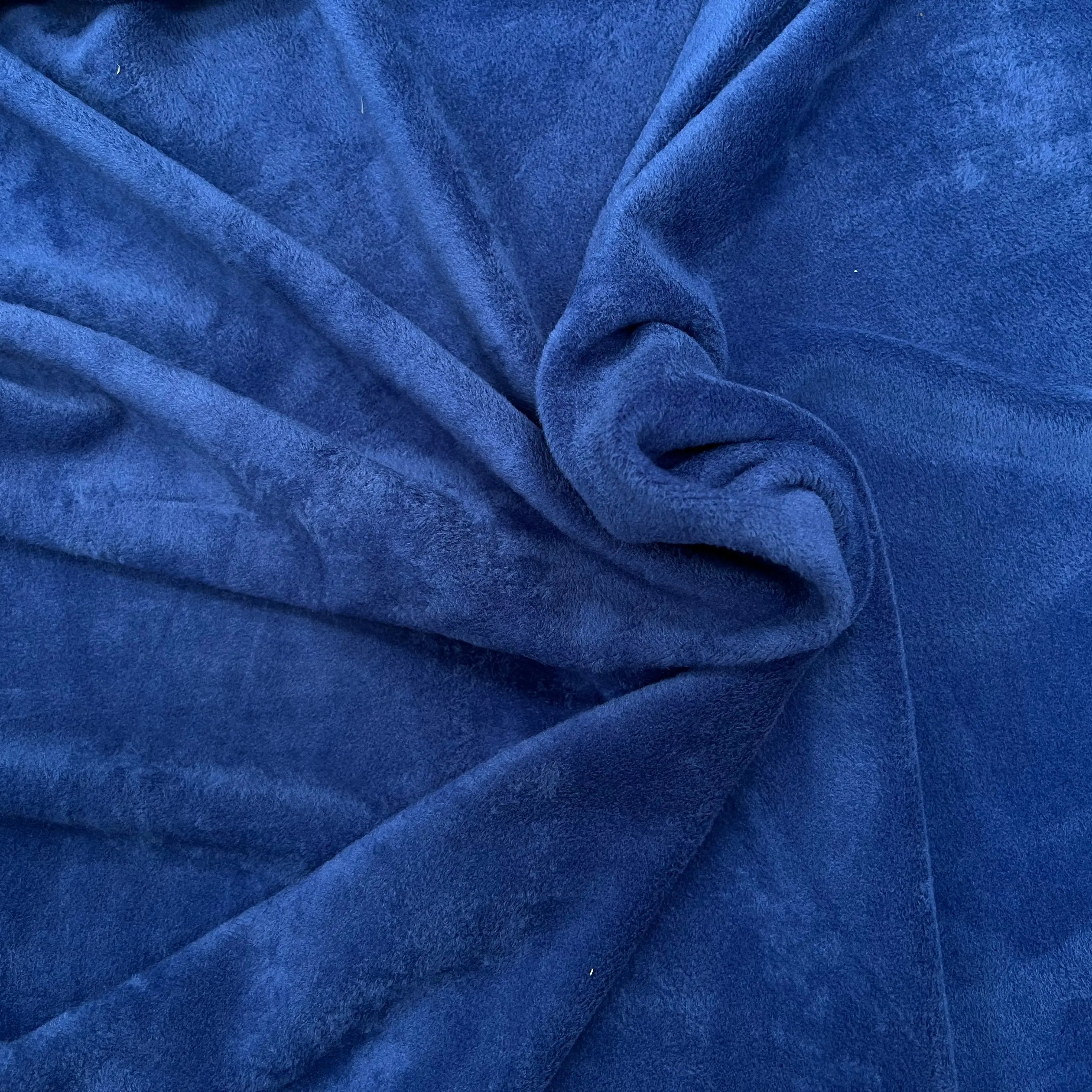 MOLLETON TOUT DOUX ENVERS GRATTÉ MADE IN FRANCE 280 BLEU SAPHIR - My Little Coupon