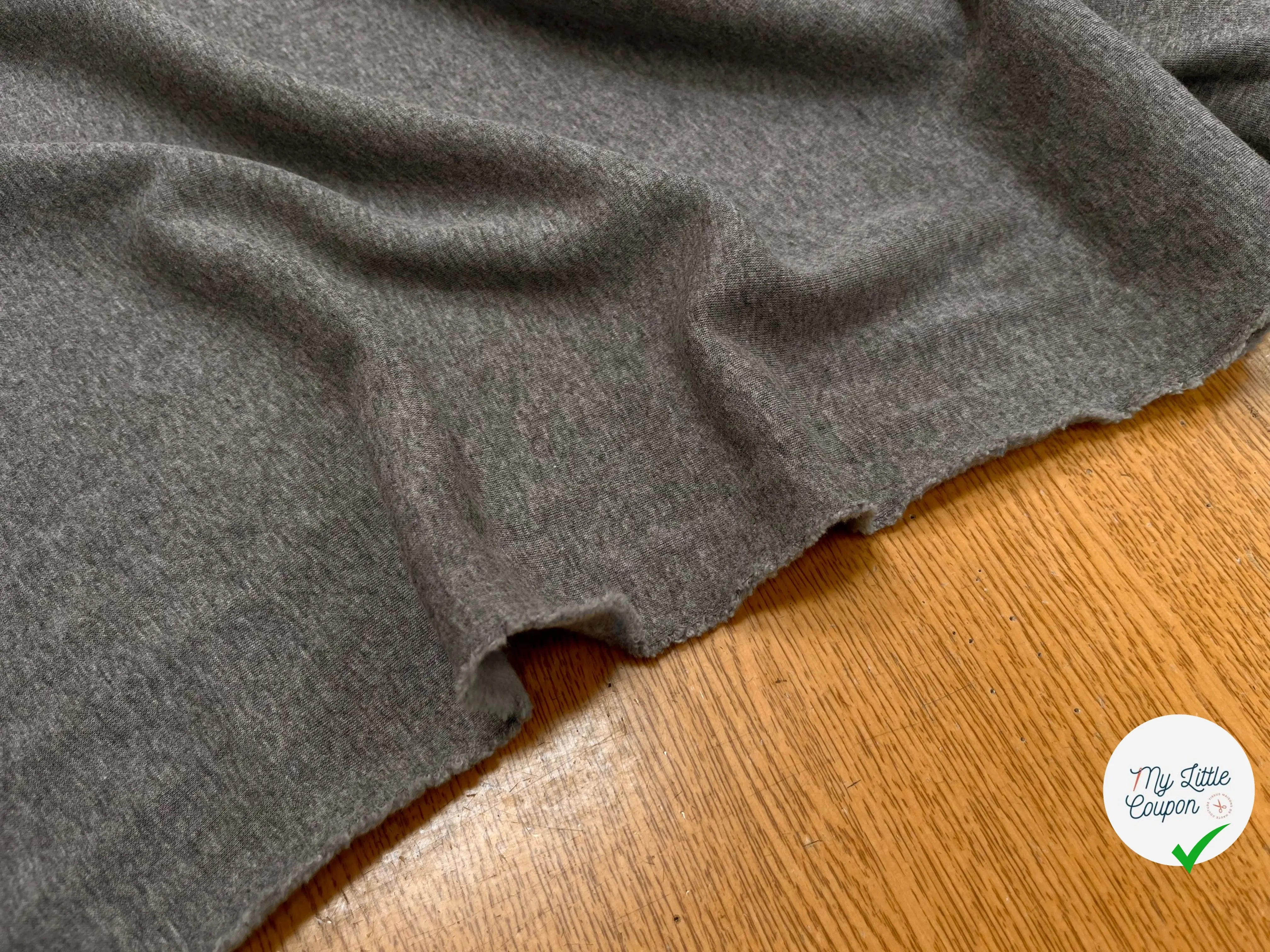 MOLLETON TOUT DOUX ENVERS GRATTÉ MADE IN FRANCE 280 GRIS 24 - My Little Coupon