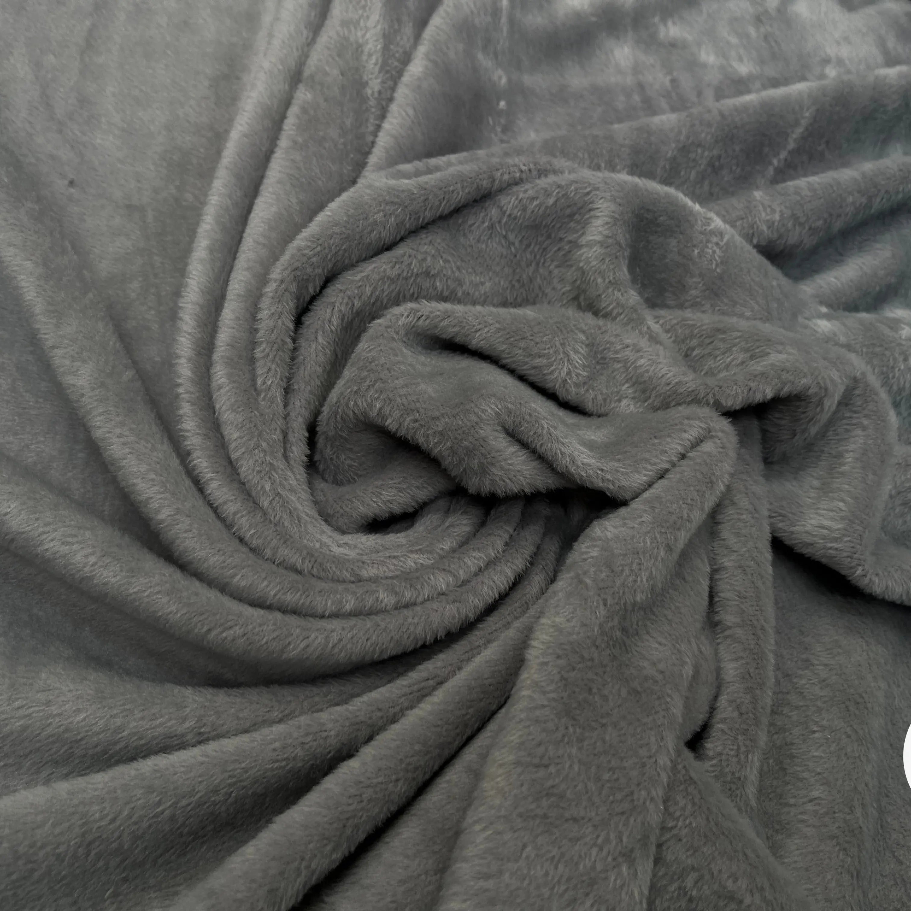 MOLLETON TOUT DOUX ENVERS GRATTÉ MADE IN FRANCE 280 GRIS 24 - My Little Coupon