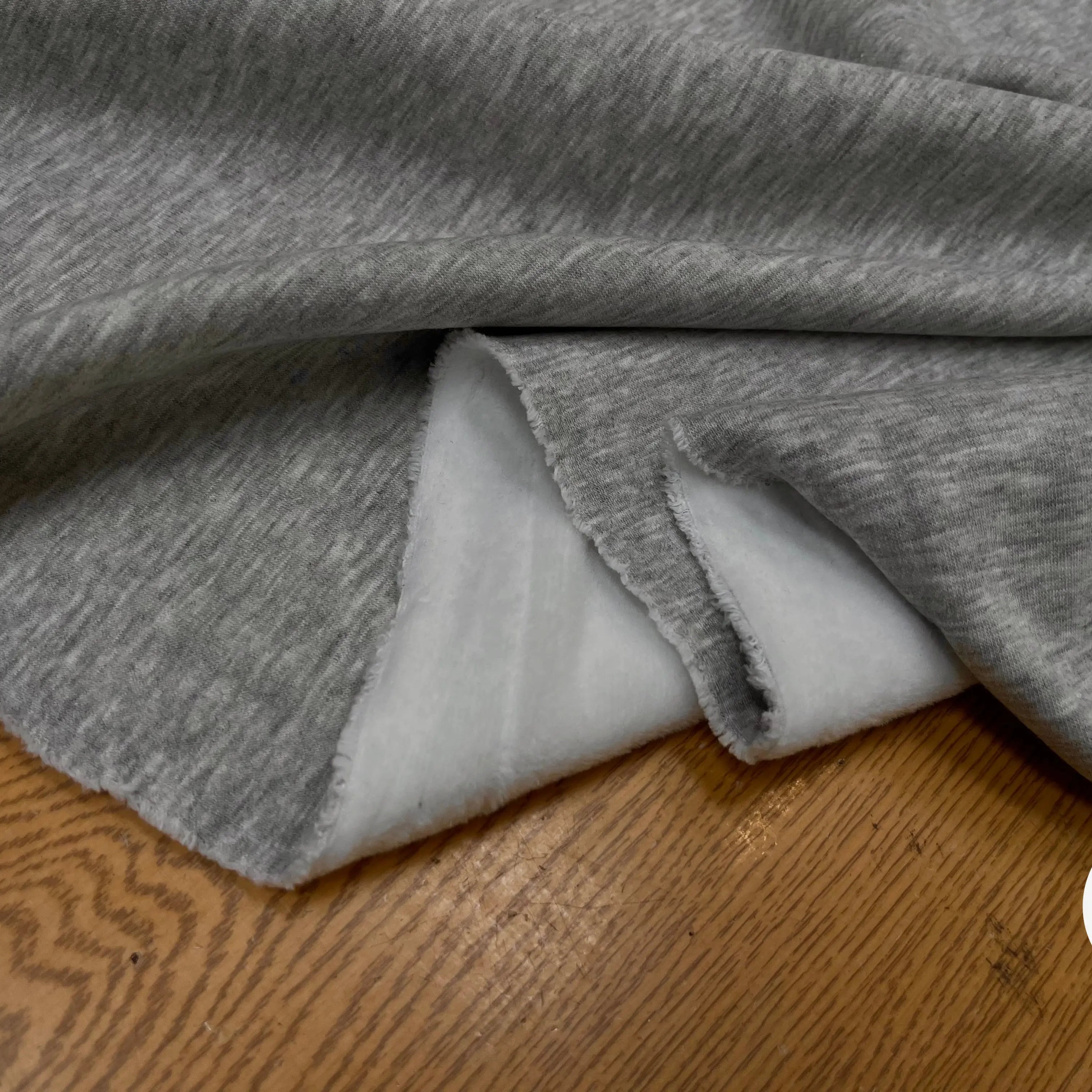 MOLLETON TOUT DOUX ENVERS GRATTÉ MADE IN FRANCE 280 GRIS SCORIE 56 - My Little Coupon