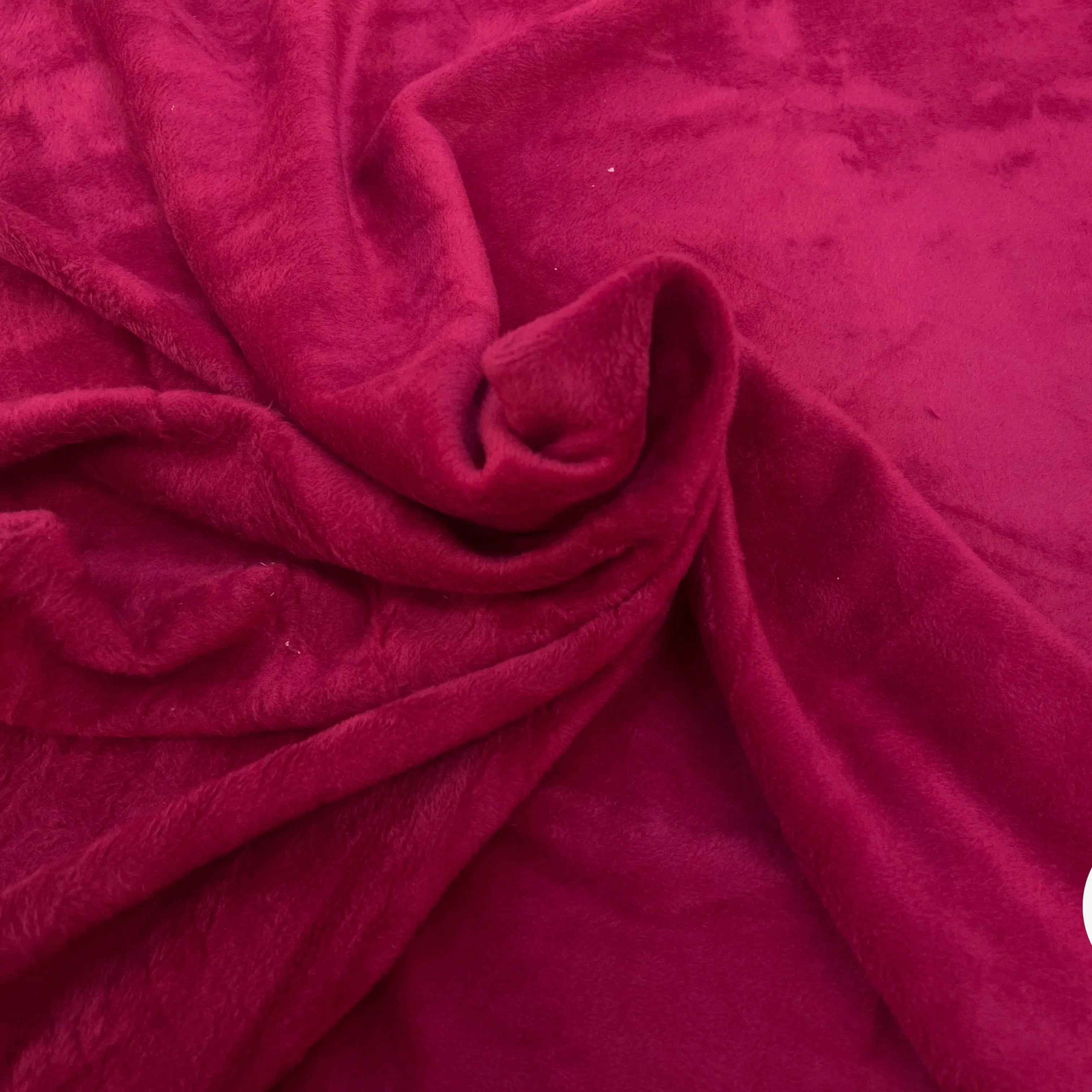 MOLLETON TOUT DOUX ENVERS GRATTÉ MADE IN FRANCE 280 UNI GROSEILLE - My Little Coupon