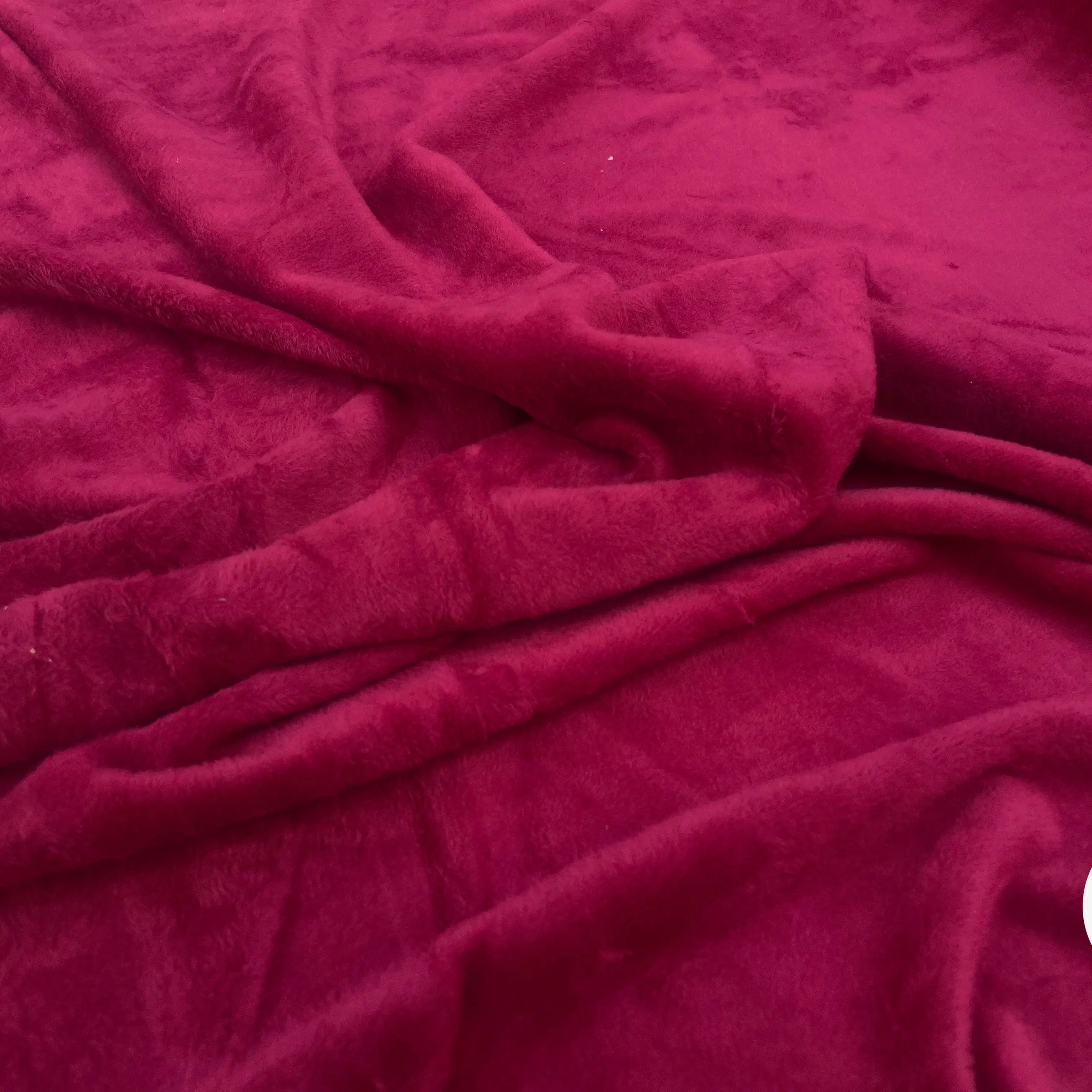 MOLLETON TOUT DOUX ENVERS GRATTÉ MADE IN FRANCE 280 UNI GROSEILLE - My Little Coupon