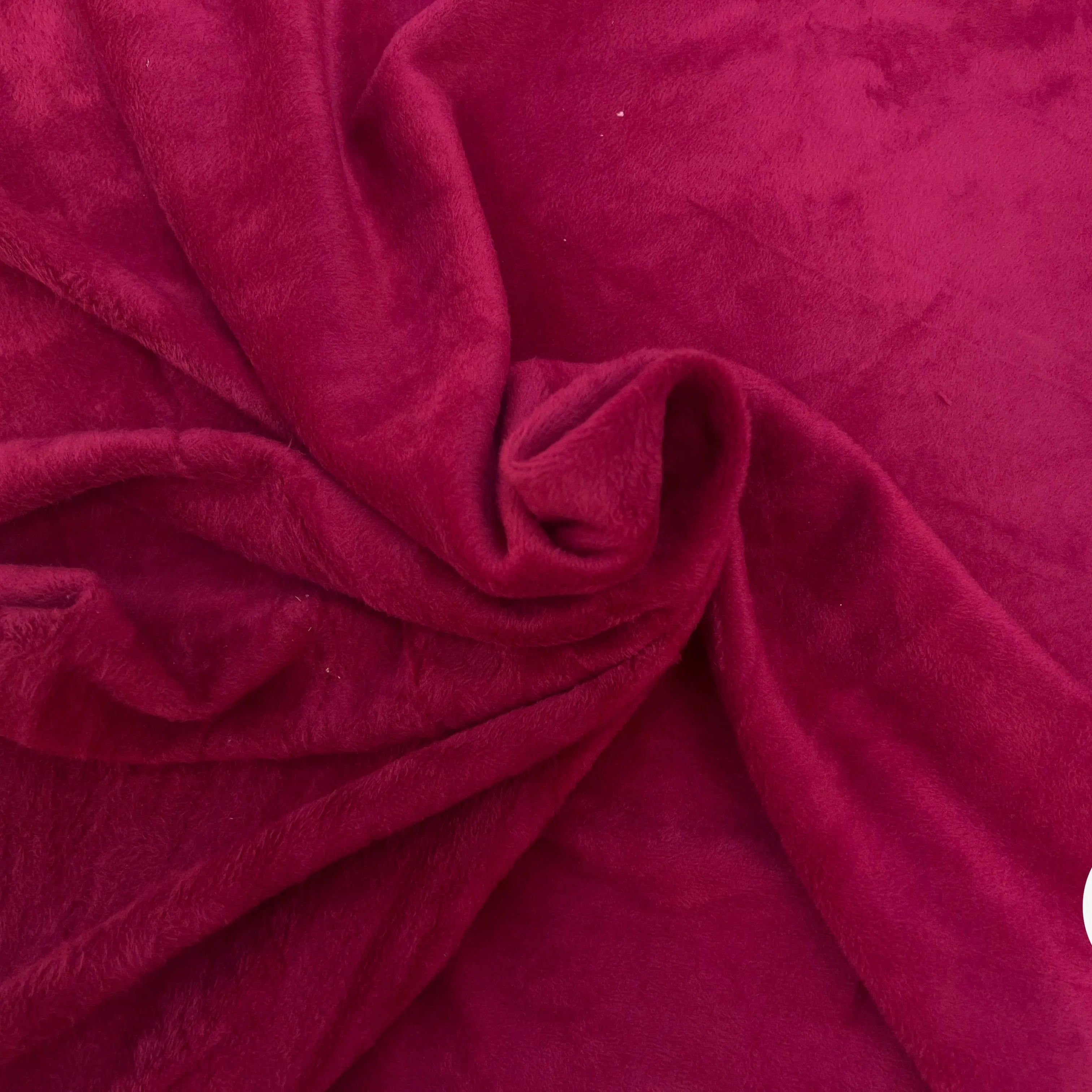 MOLLETON TOUT DOUX ENVERS GRATTÉ MADE IN FRANCE 280 UNI GROSEILLE - My Little Coupon