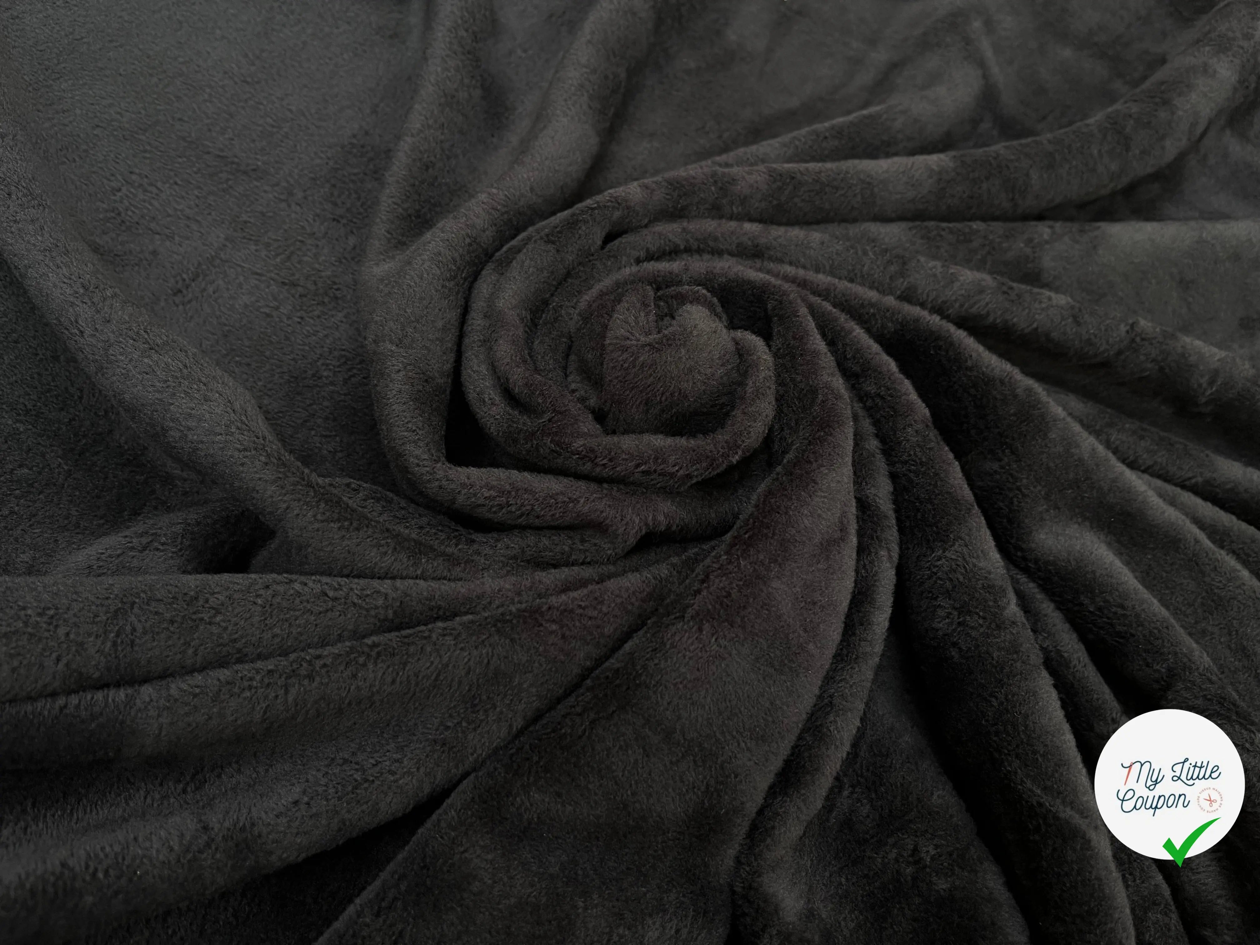 MOLLETON TOUT DOUX ENVERS GRATTÉ MADE IN FRANCE ANTHRACITE 57 - My Little Coupon