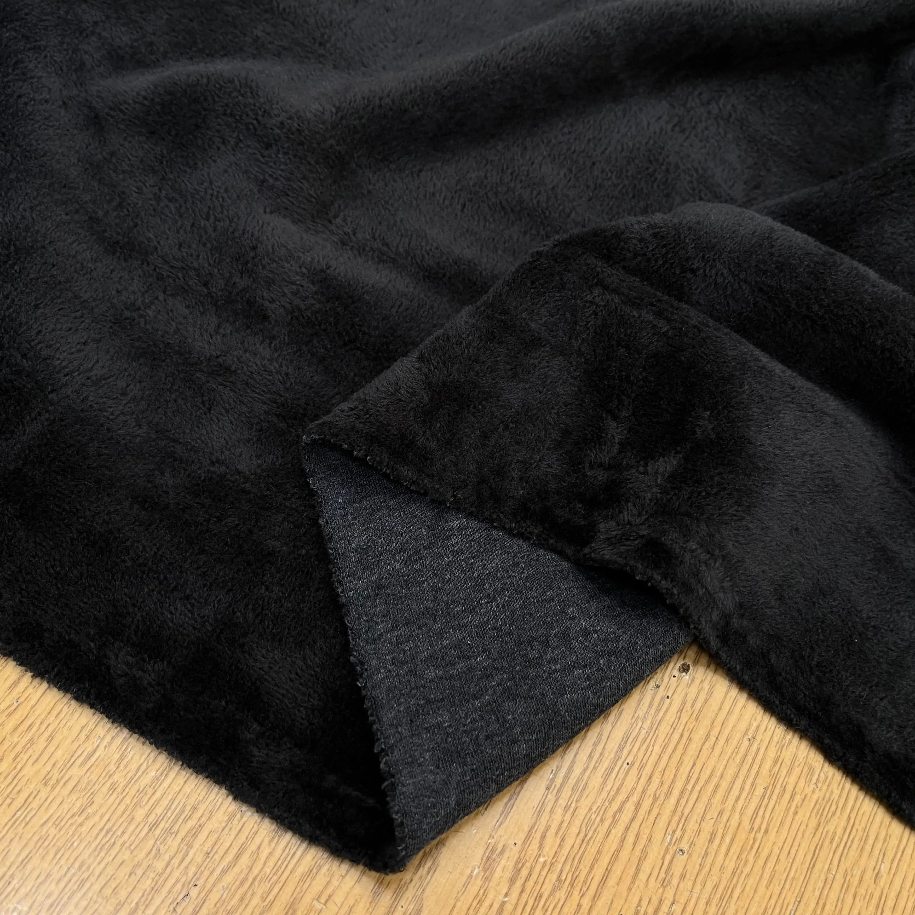 MOLLETON TOUT DOUX ENVERS GRATTÉ MADE IN FRANCE ANTHRACITE 57 - My Little Coupon