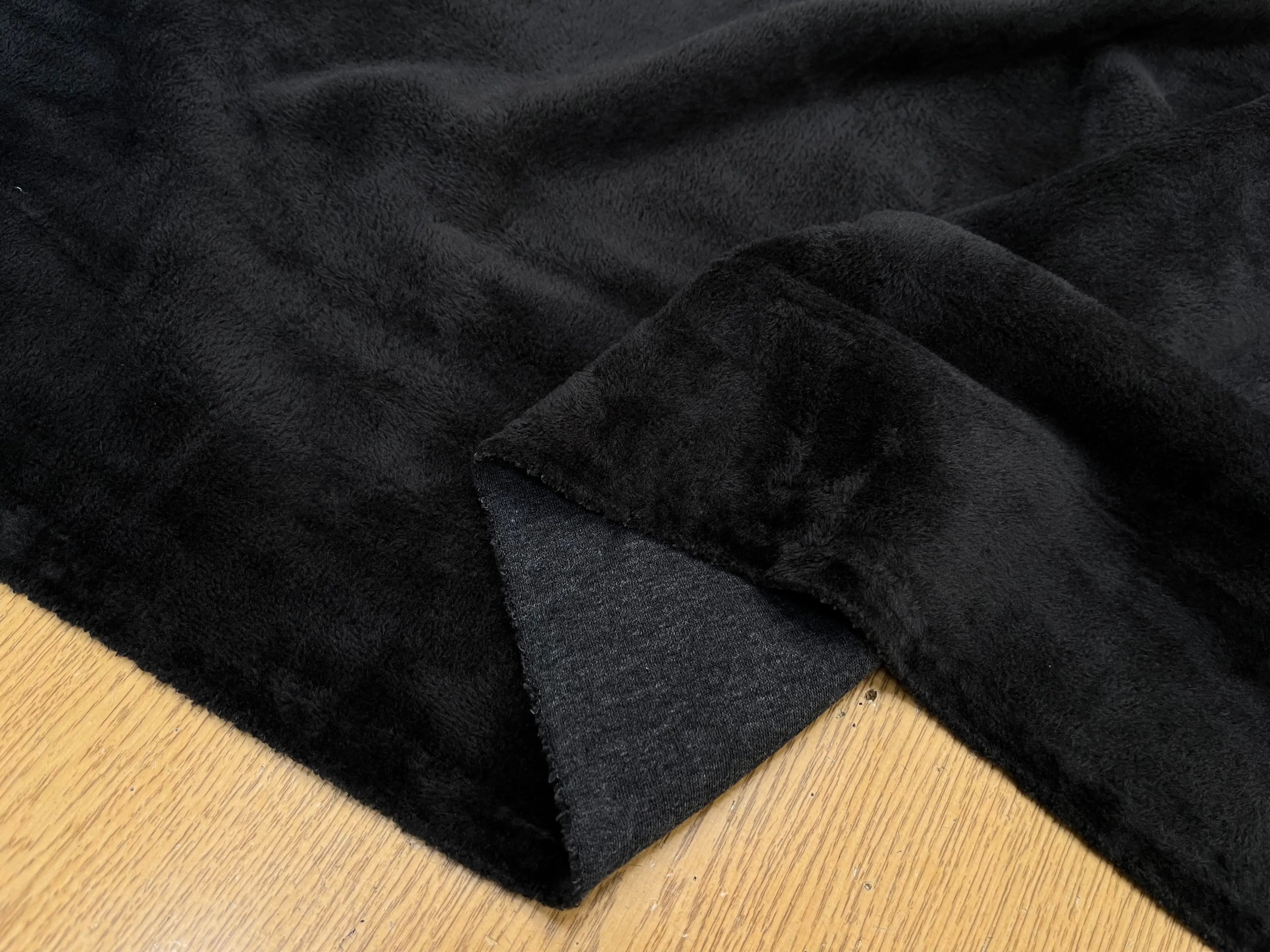 MOLLETON TOUT DOUX ENVERS GRATTÉ MADE IN FRANCE ANTHRACITE 57 - My Little Coupon