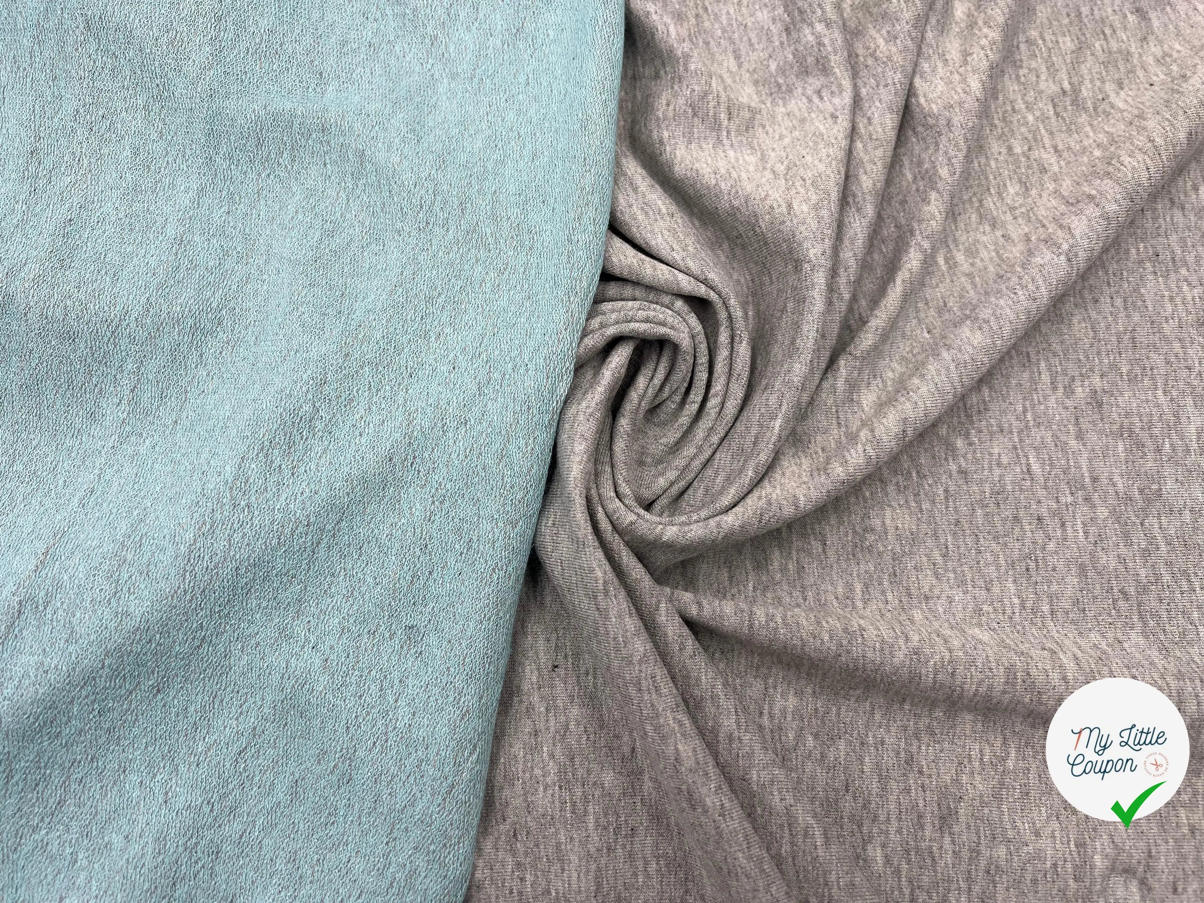 MOLLETON VISCOSE REVERSIBLE GRIS CHINÉ - My Little Coupon - tissu - coudre