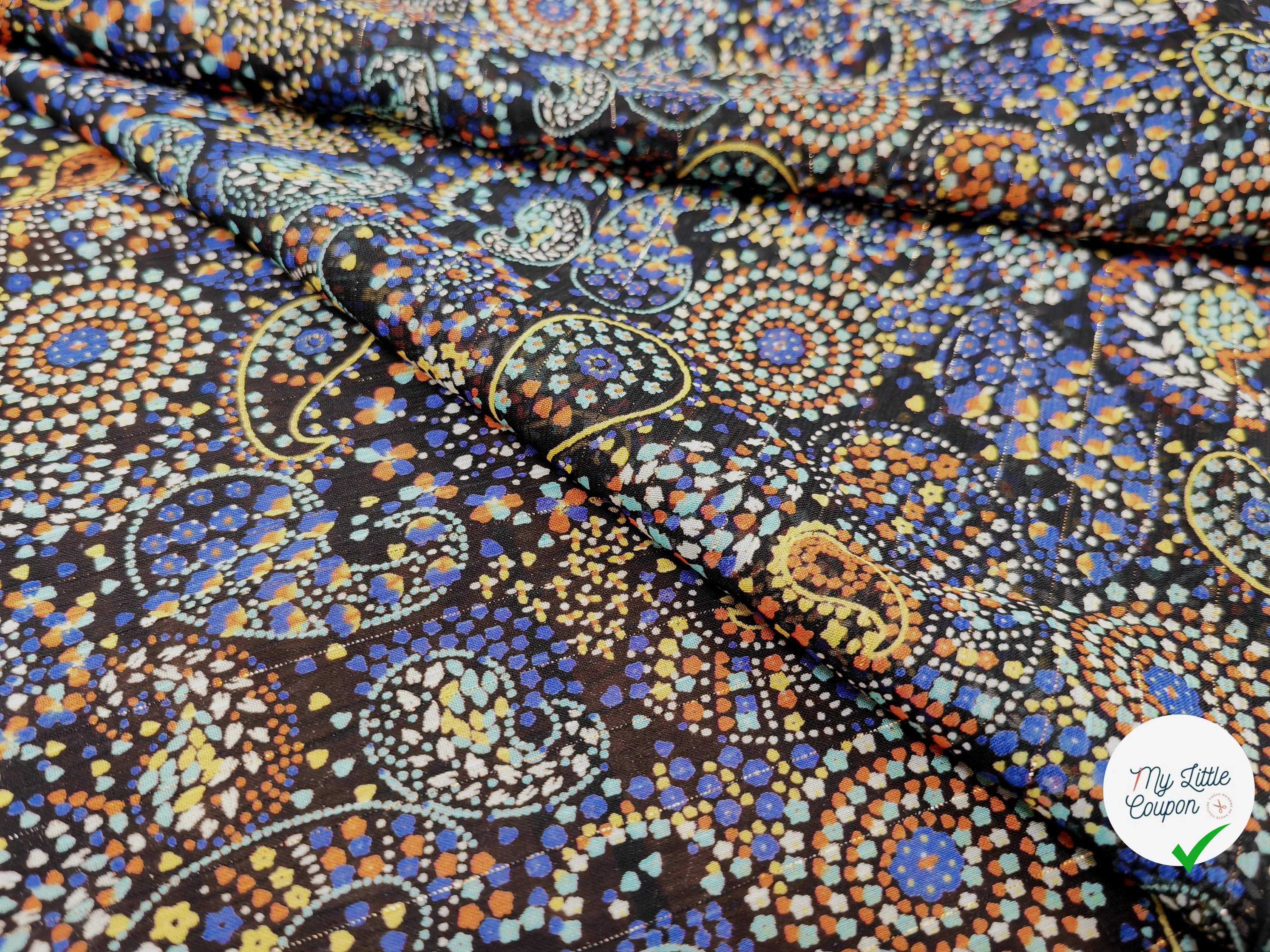 MOUSSELINE BANDANABSTRAIT AMBIANCE INDIGO - My Little Coupon