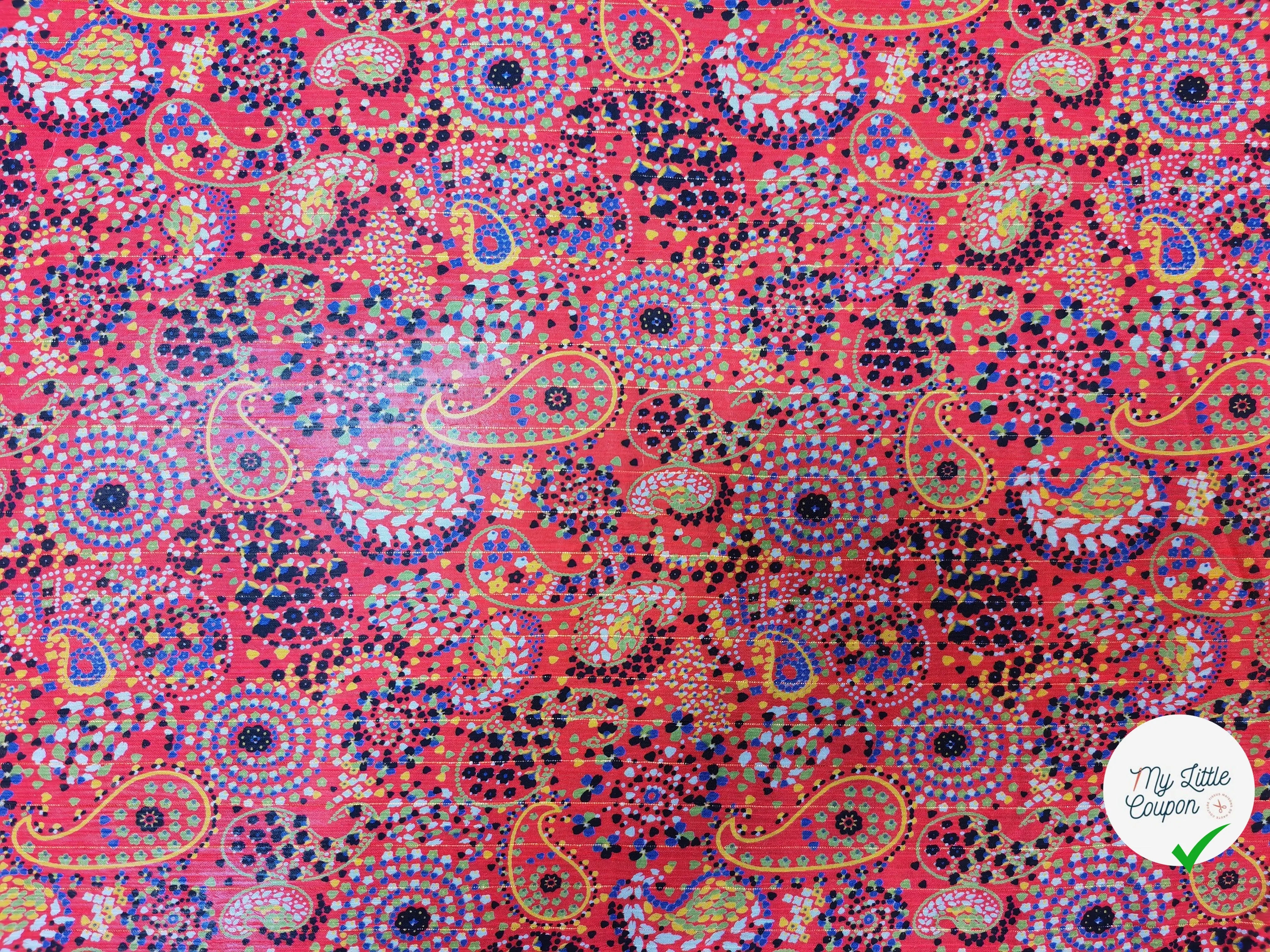 MOUSSELINE BANDANABSTRAIT AMBIANCE ROUGE - My Little Coupon