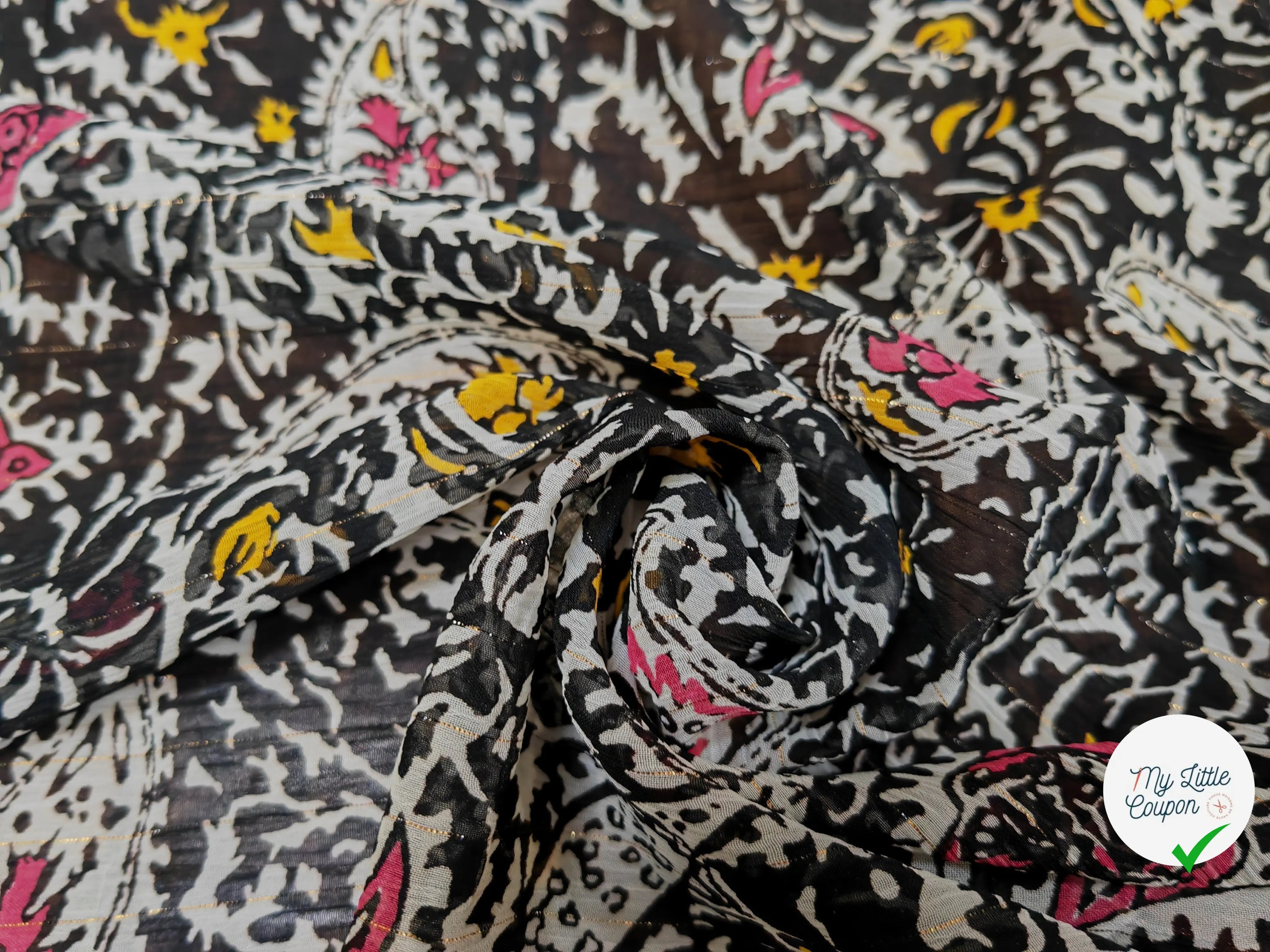 MOUSSELINE BANDANAZTEQUE FOND NOIR - My Little Coupon