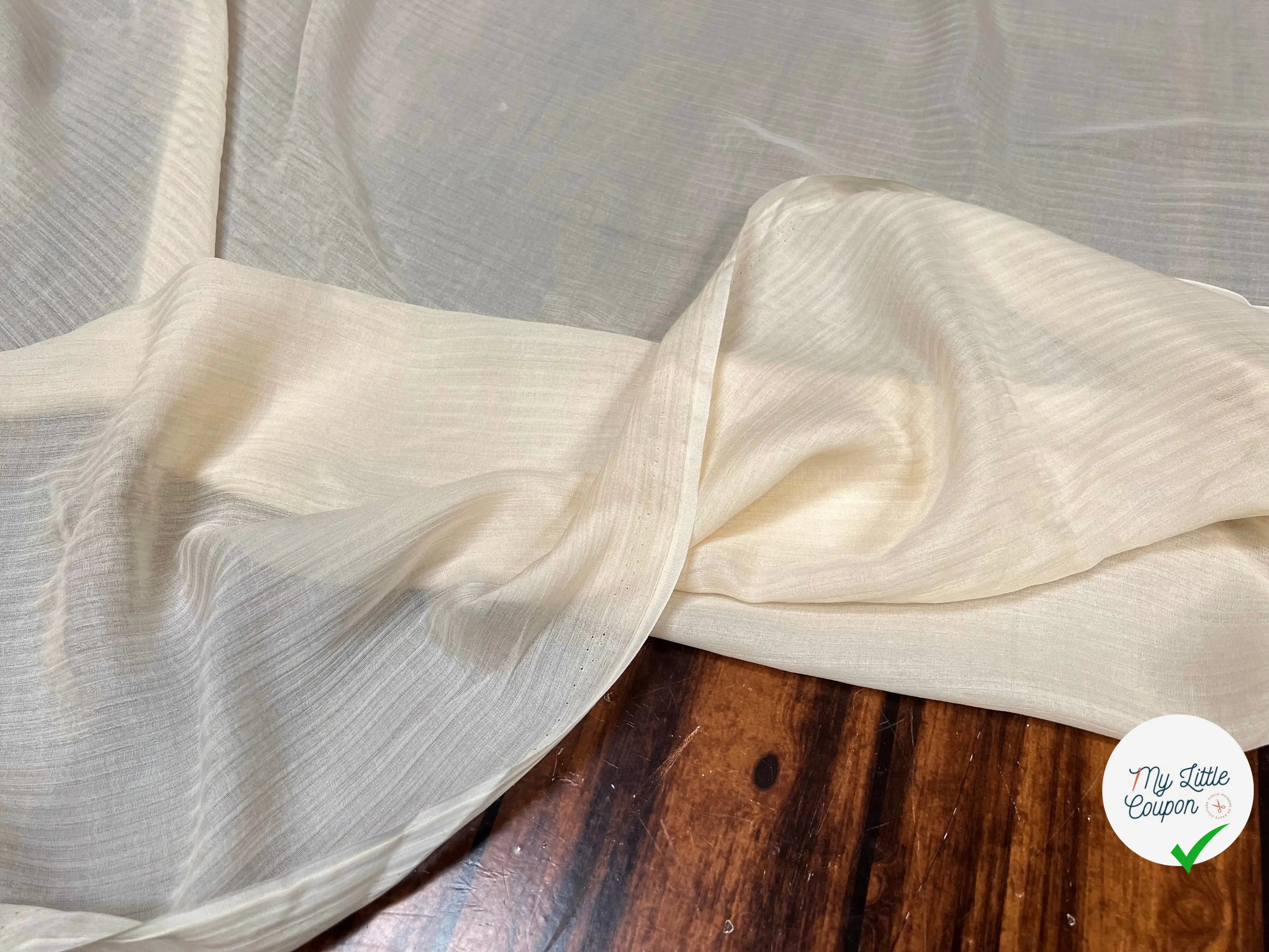 MOUSSELINE CRÈME RAYURES - My Little Coupon