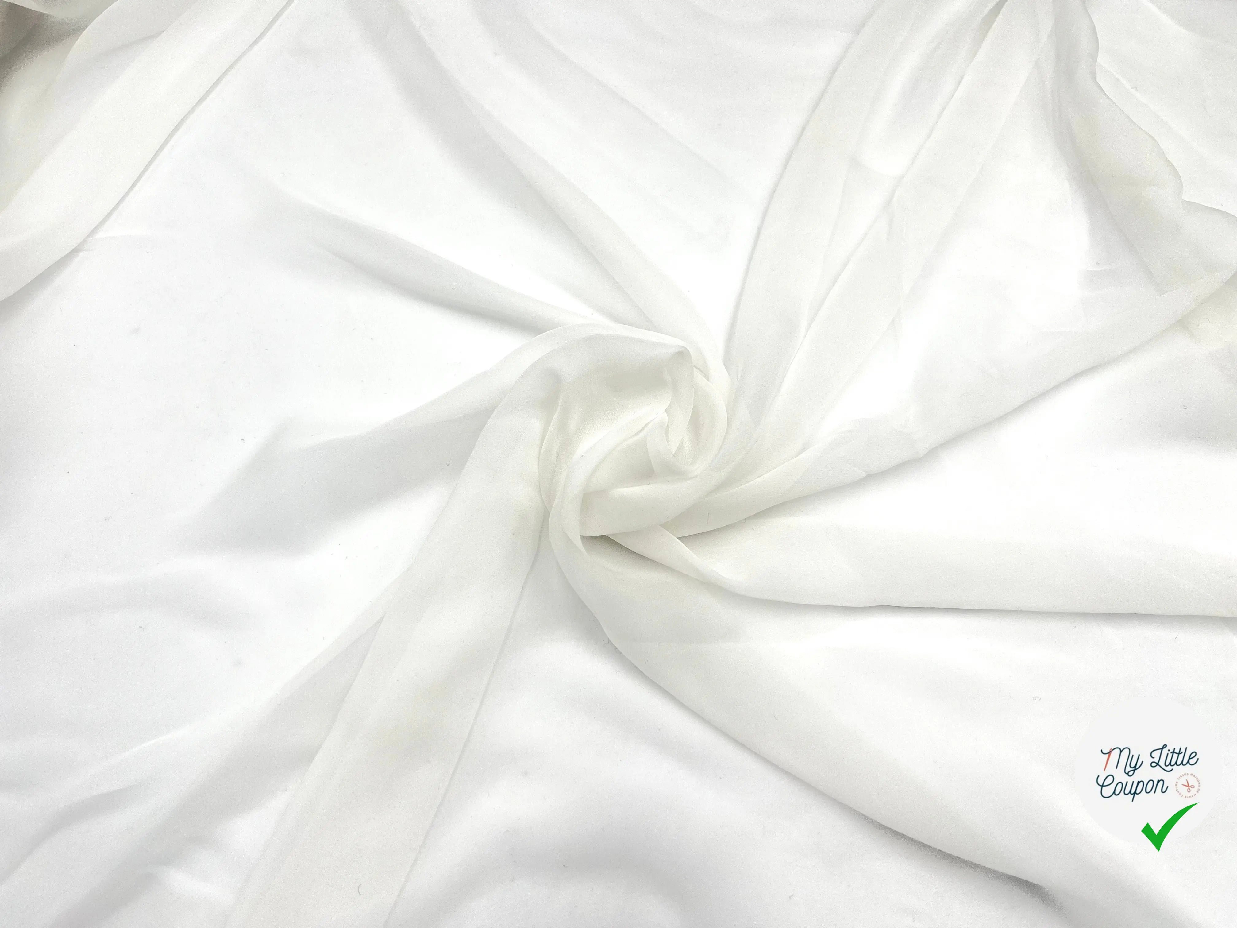 MOUSSELINE DE SOIE BLANC OPTIQUE - My Little Coupon - tissu - coudre