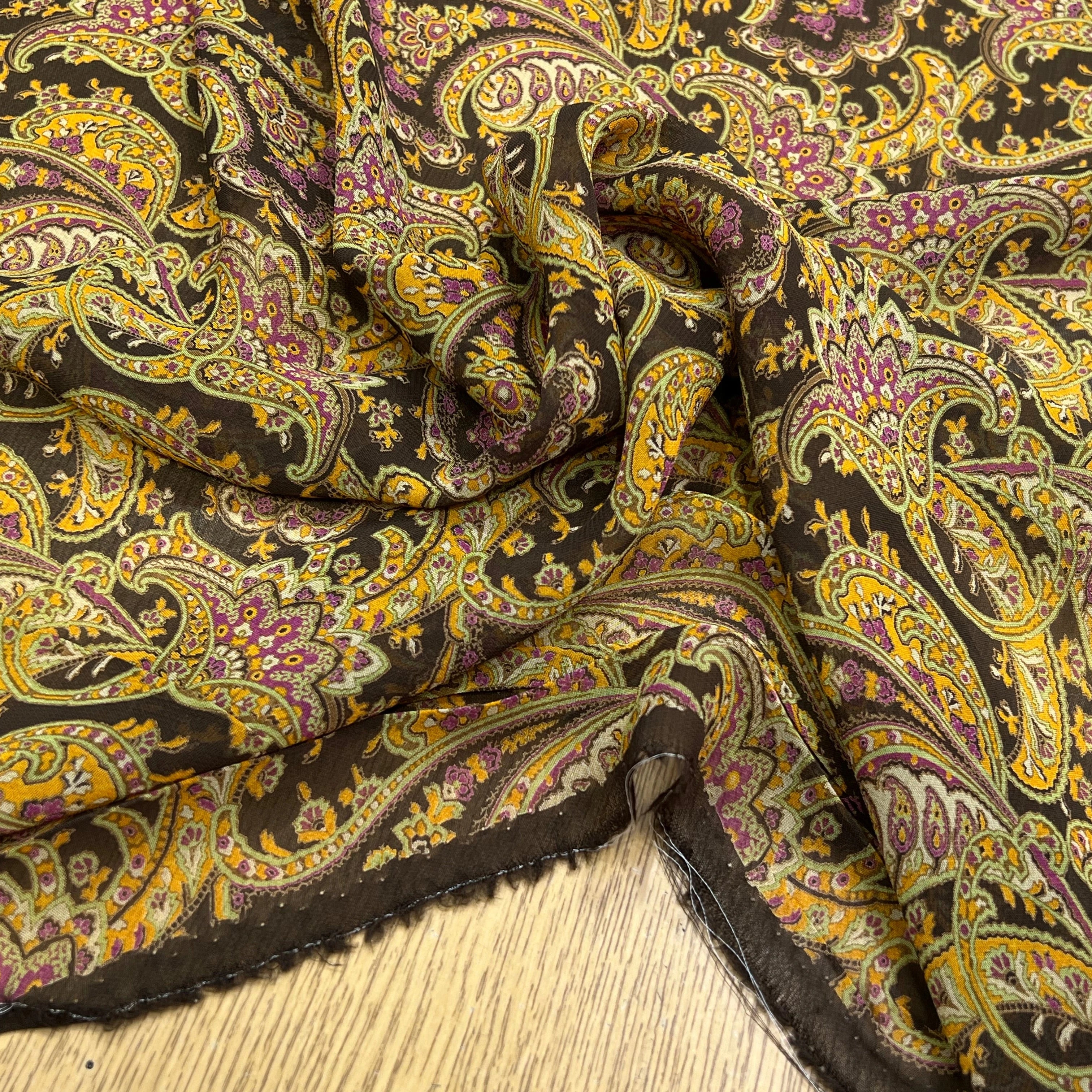 MOUSSELINE DE SOIE IMPRIMÉE FLORALES IMPERIALES - My Little Coupon