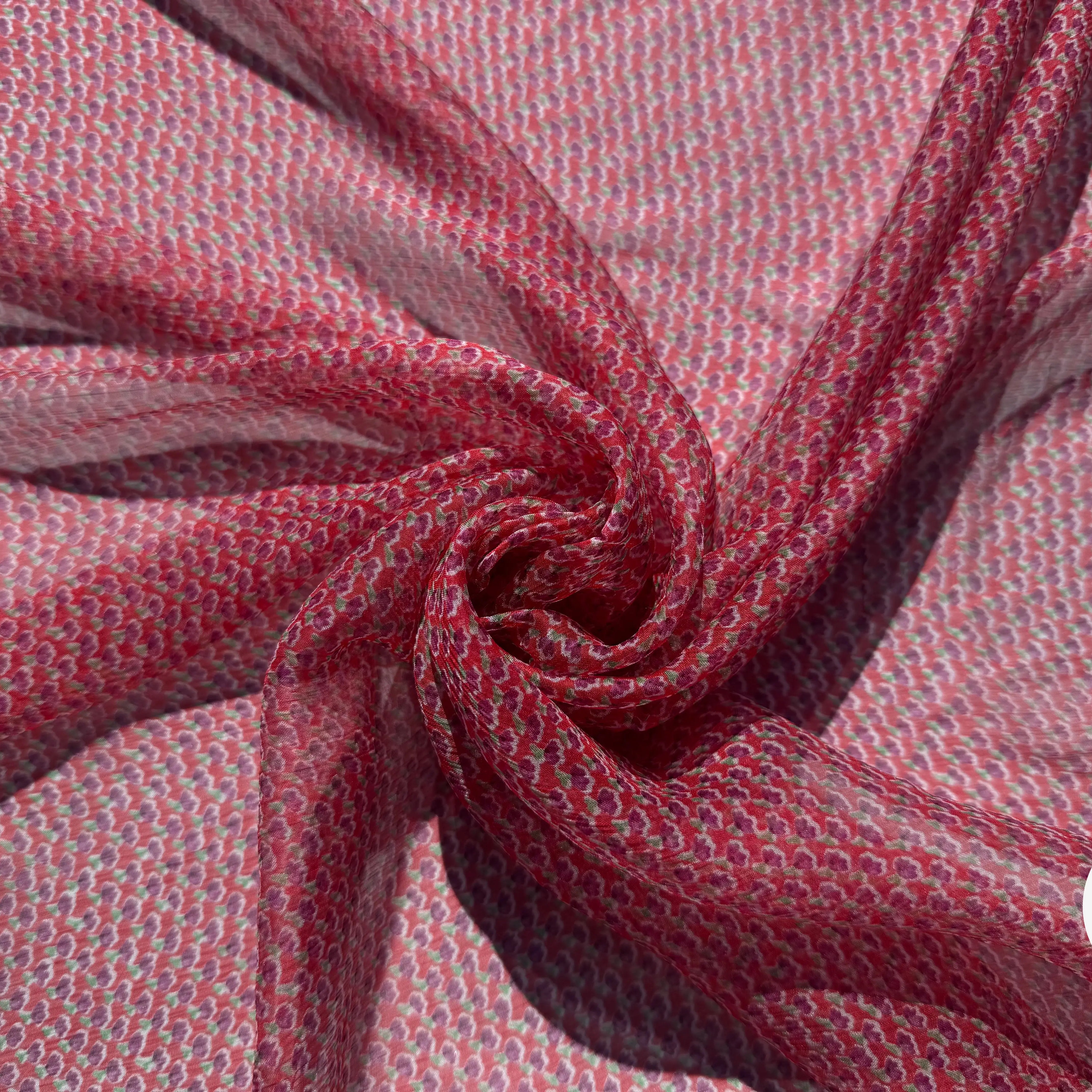 MOUSSELINE DE SOIE MOTIFS FLEURS DE PRINTEMPS - My Little Coupon