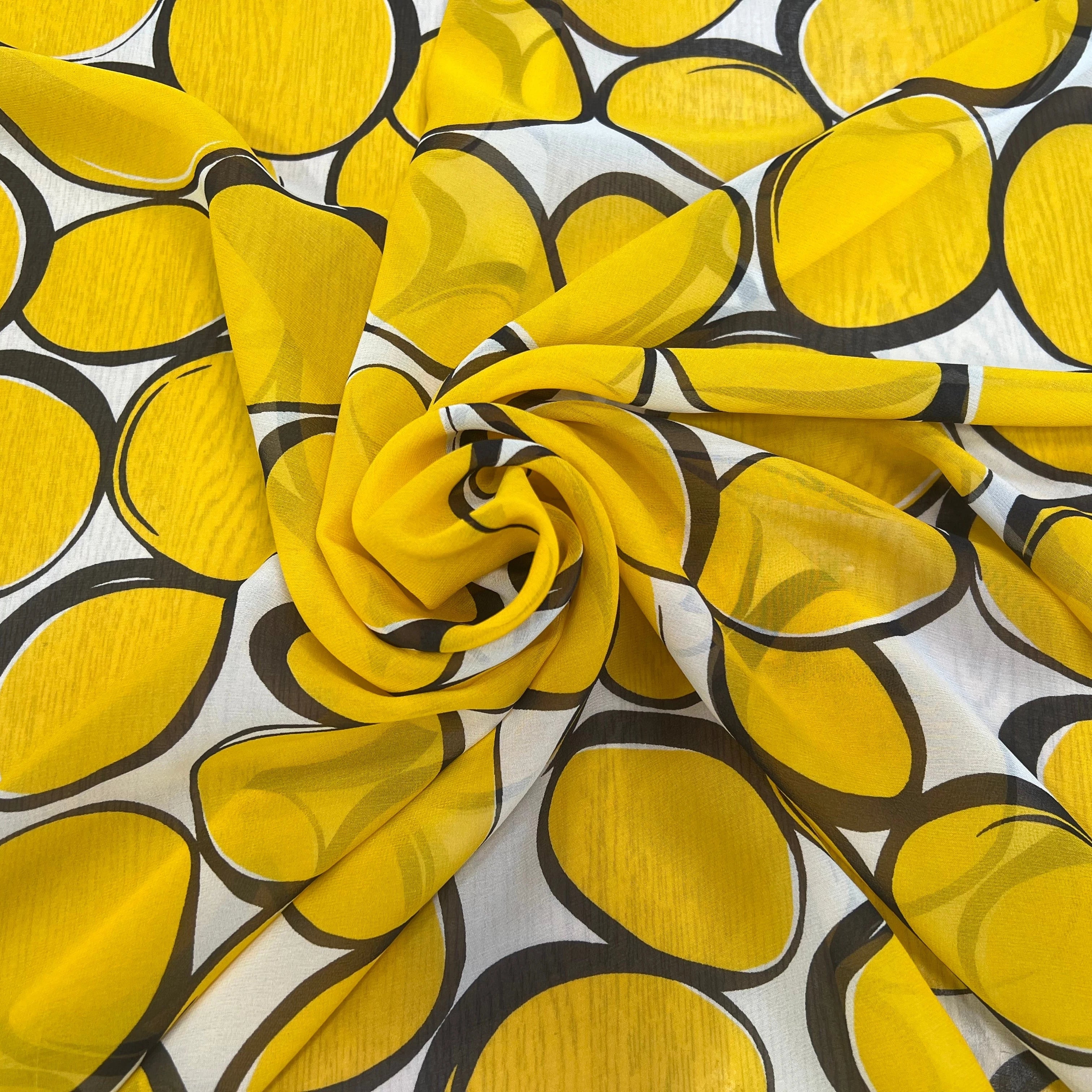 MOUSSELINE DE SOIE ROND JAUNE - My Little Coupon