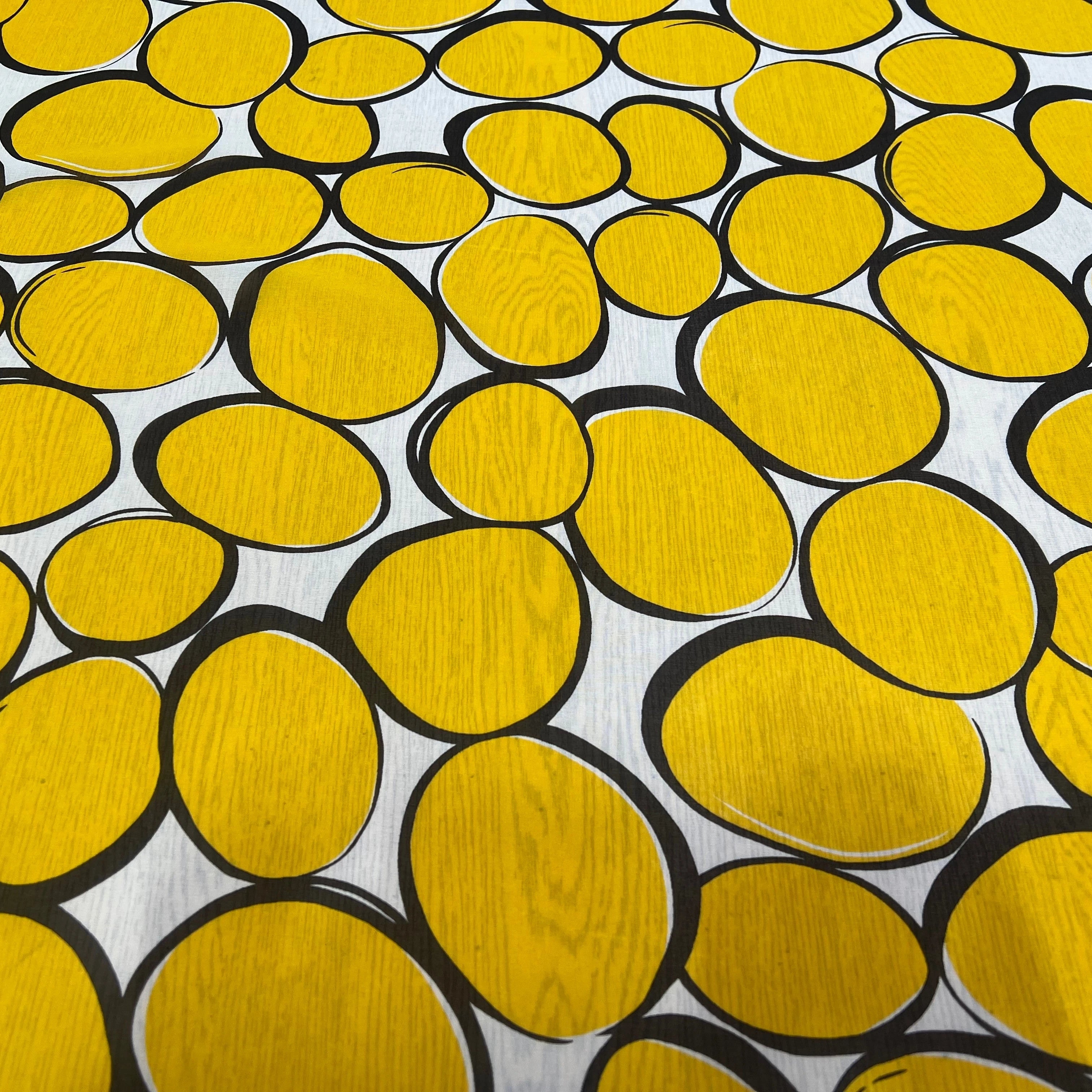 MOUSSELINE DE SOIE ROND JAUNE - My Little Coupon