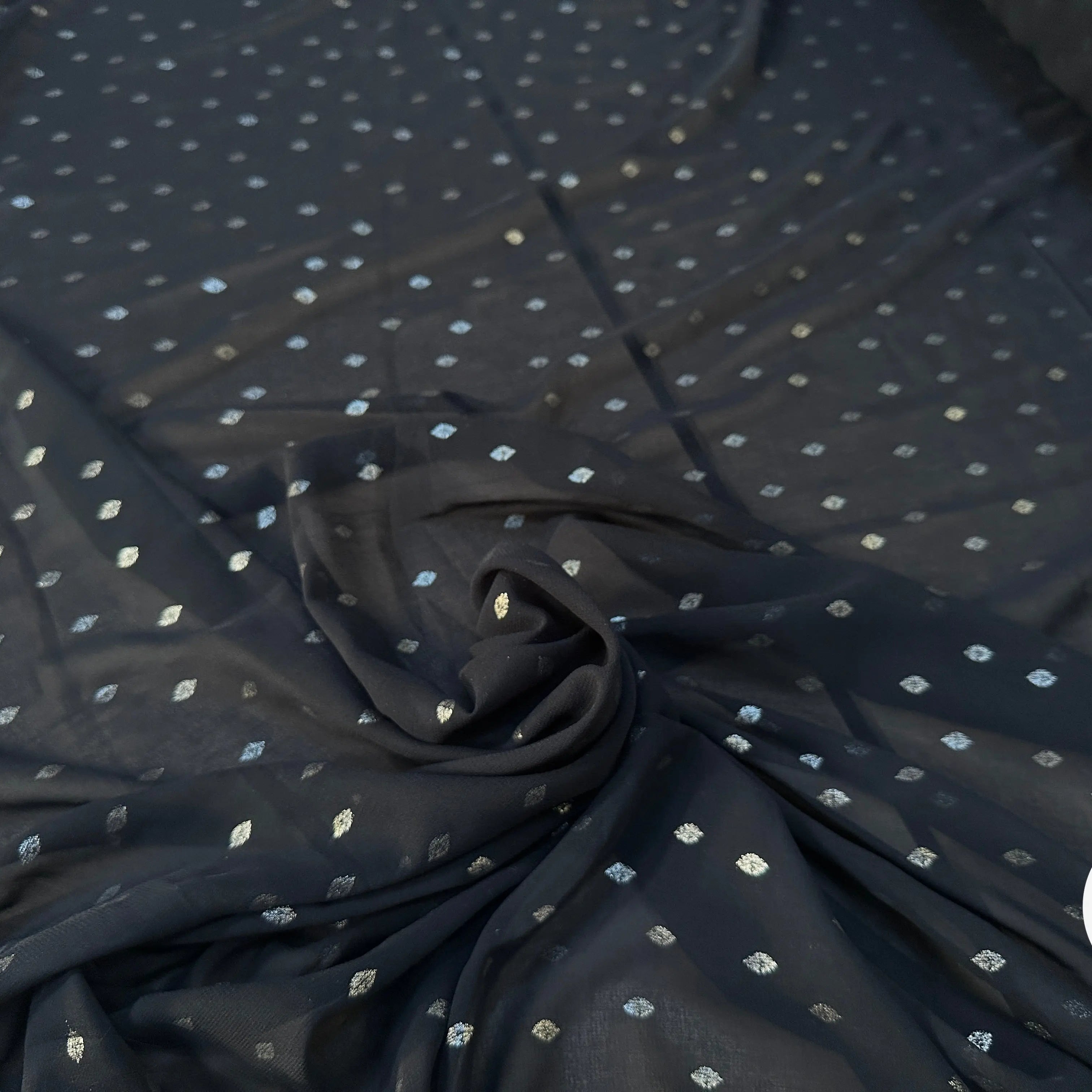 MOUSSELINE GOUTTELETTE LOSANGES DORÉS - My Little Coupon