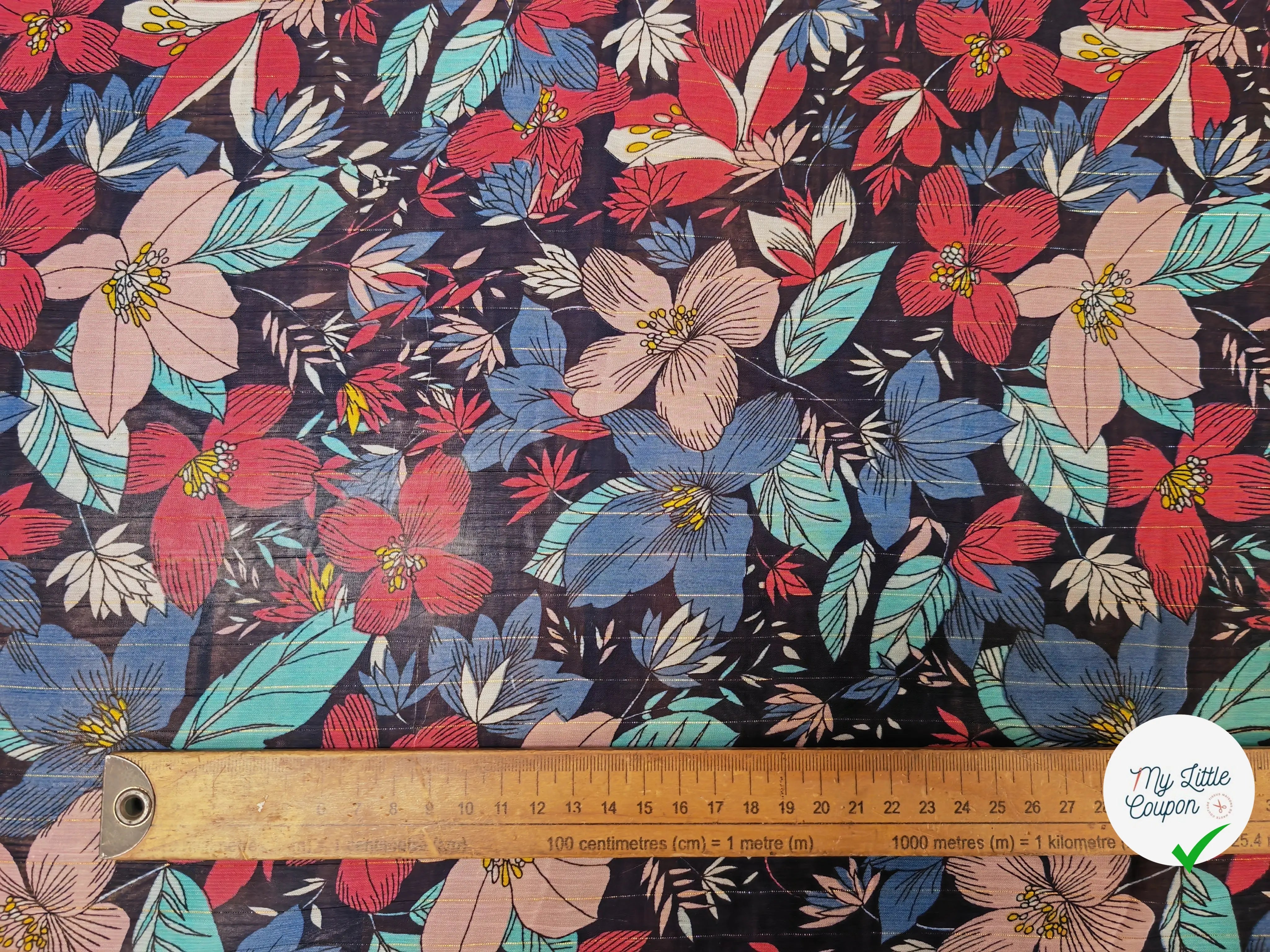 MOUSSELINE HIBISCUS ROSE & BLEU - My Little Coupon