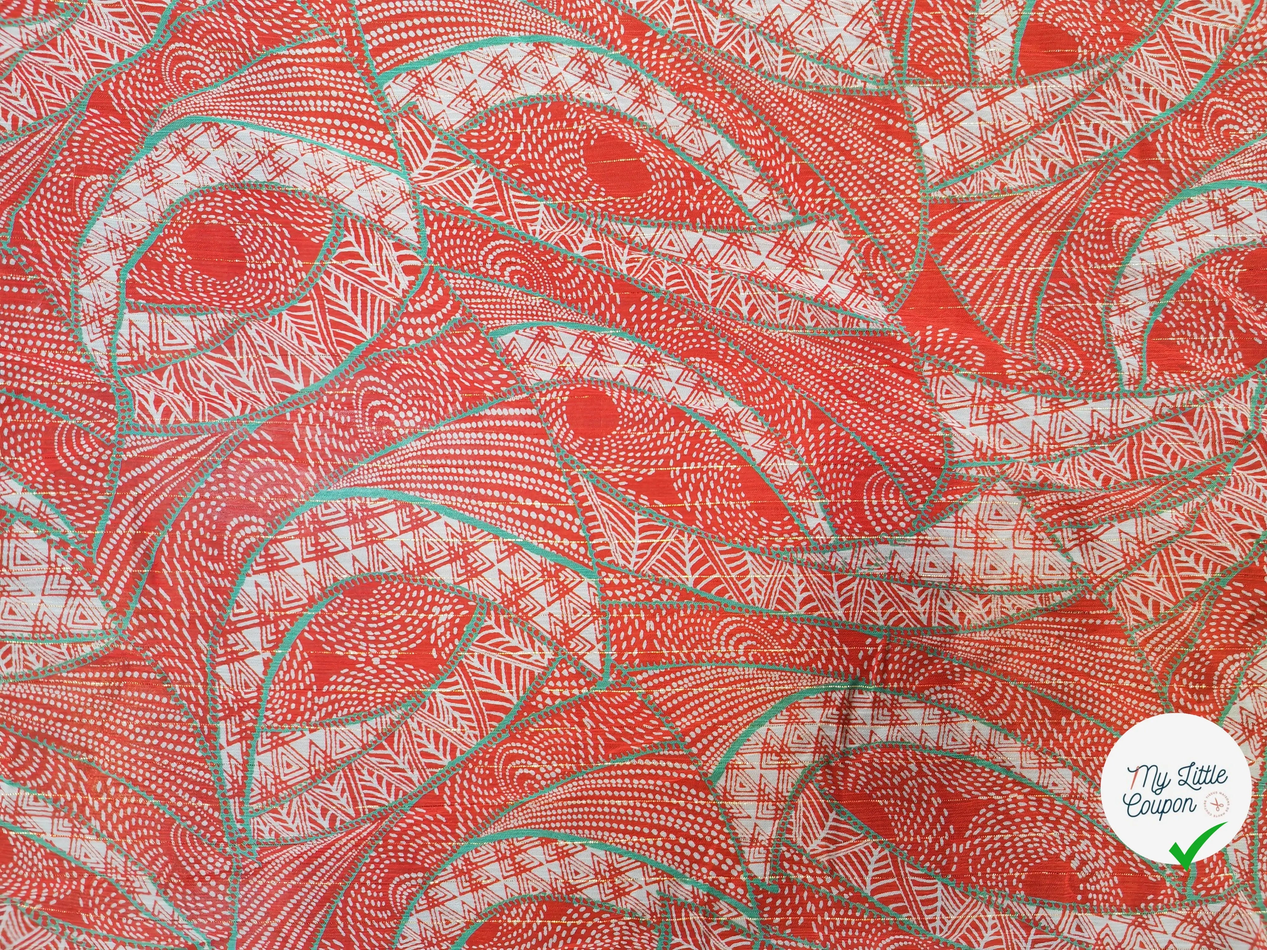 MOUSSELINE OEIL DE PAON ROUGE - My Little Coupon