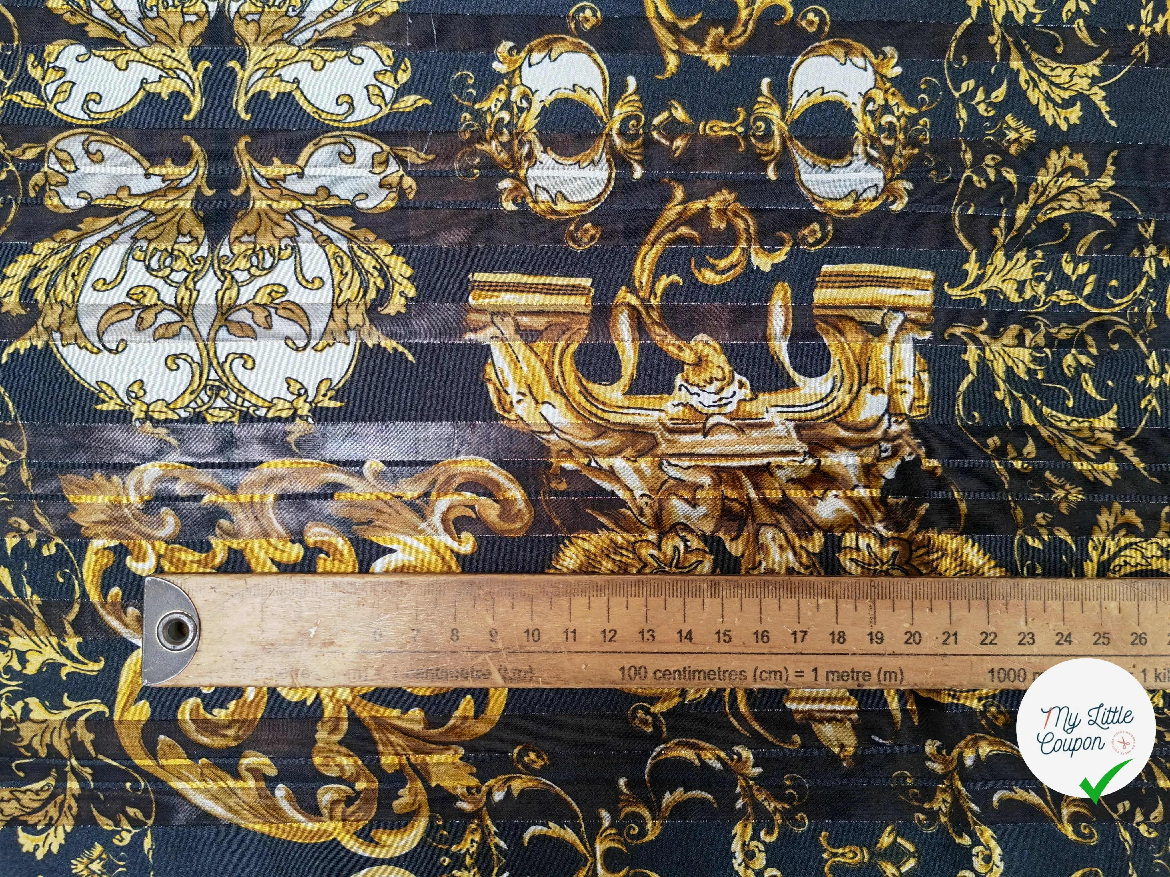MOUSSELINE ORNEMENTS ROYAL FOND NOIR - My Little Coupon