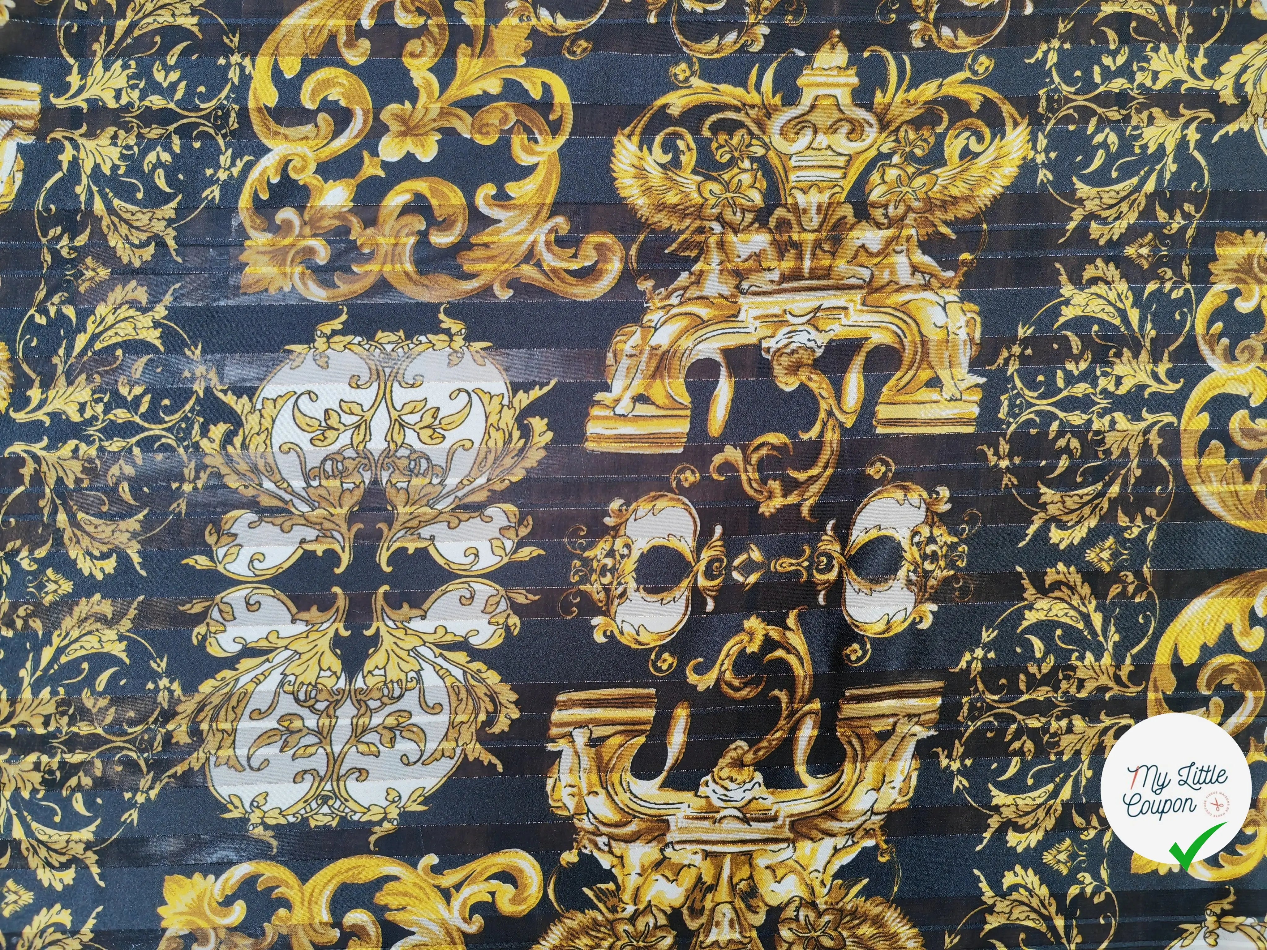 MOUSSELINE ORNEMENTS ROYAL FOND NOIR - My Little Coupon