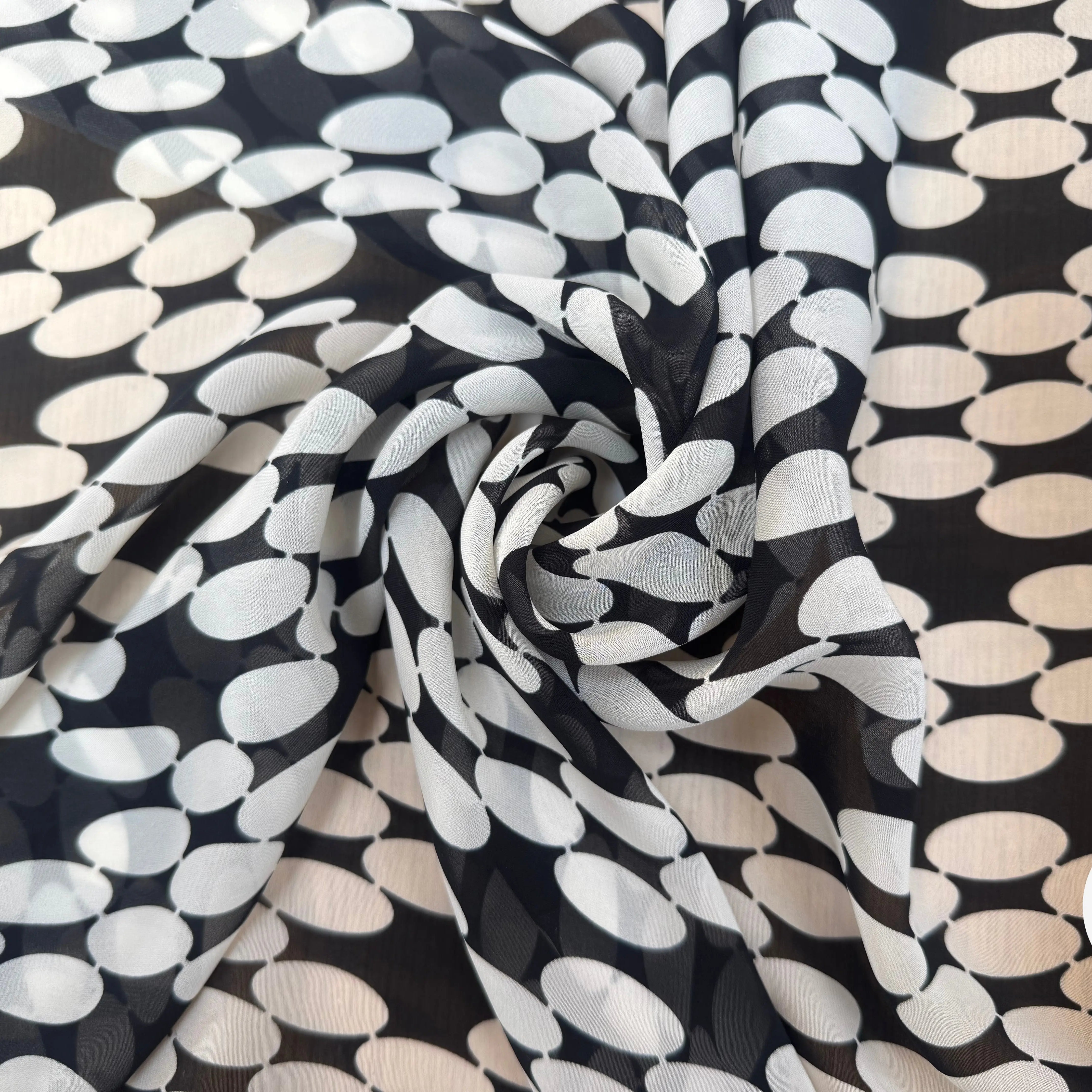 MOUSSELINE VISCOSE FIND NOIR POIDS BLANC - My Little Coupon