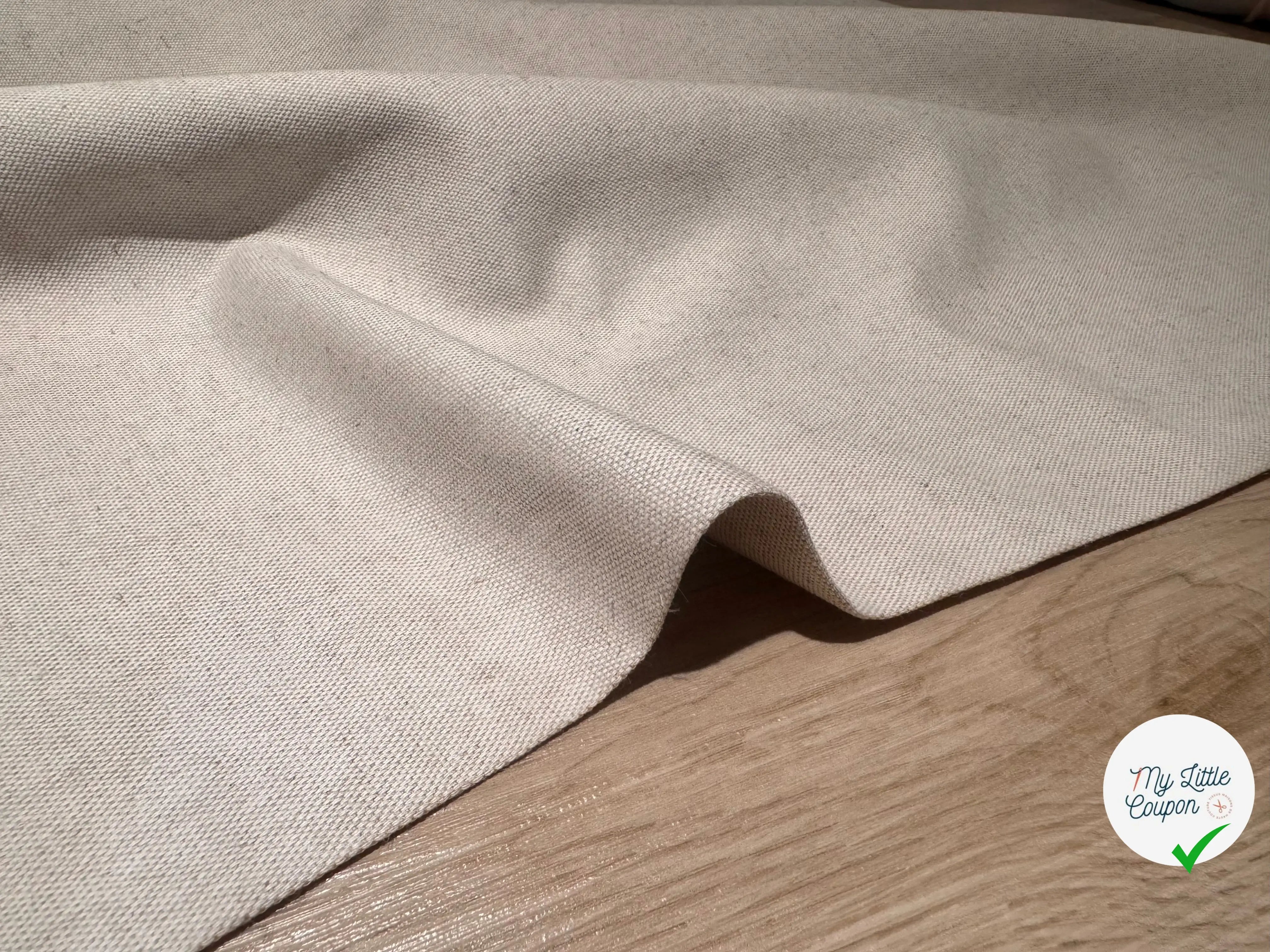 NATTÉ COTON LIN NATUREL LABEL FRANCE TERRE TEXTILE LAIZE 2M80 - My Little Coupon