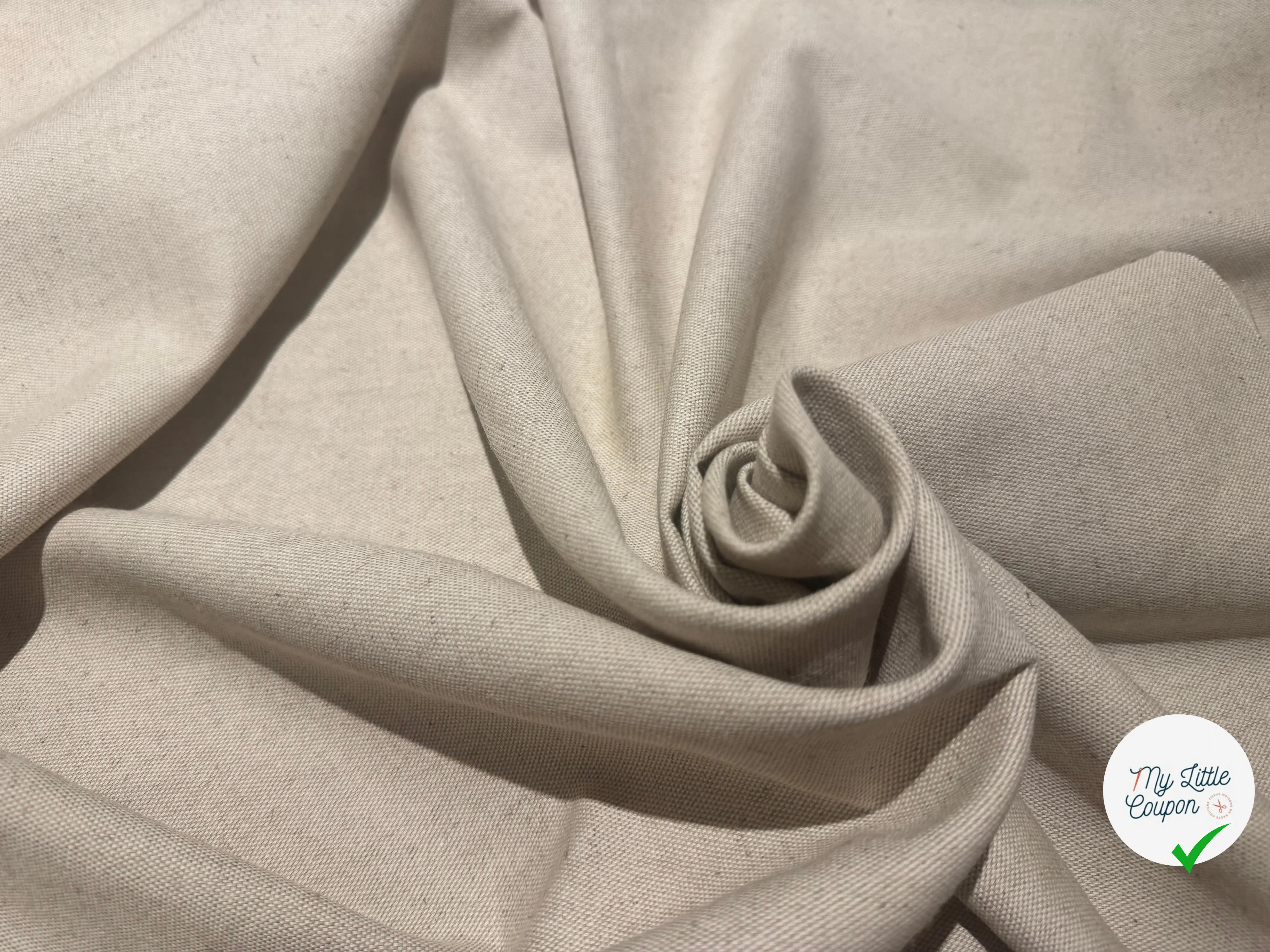 NATTÉ COTON LIN NATUREL LABEL FRANCE TERRE TEXTILE LAIZE 2M80 - My Little Coupon