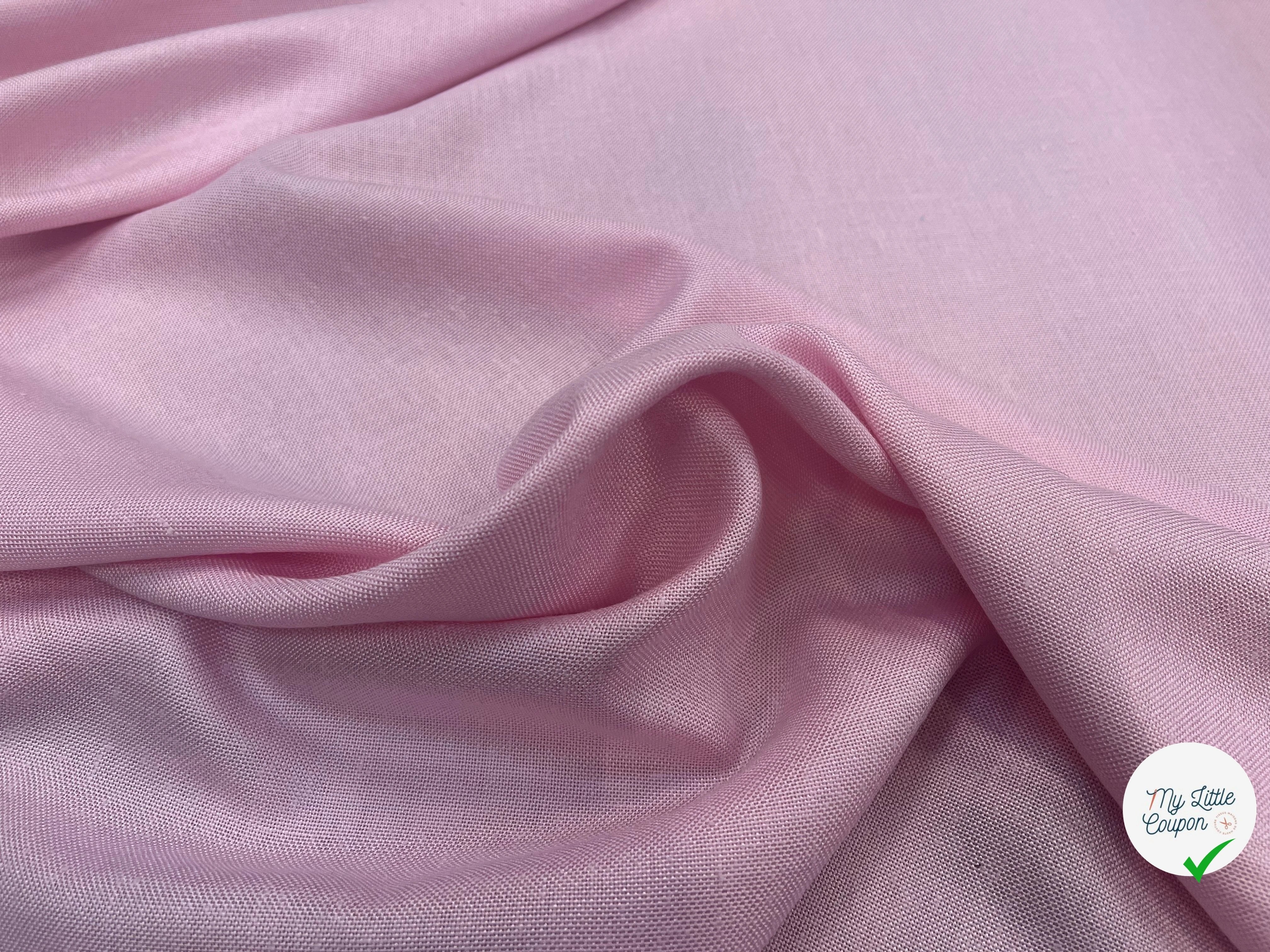 NATTE VISCOSE CANEVAS PLAGE DE SABLE ROSE - My Little Coupon