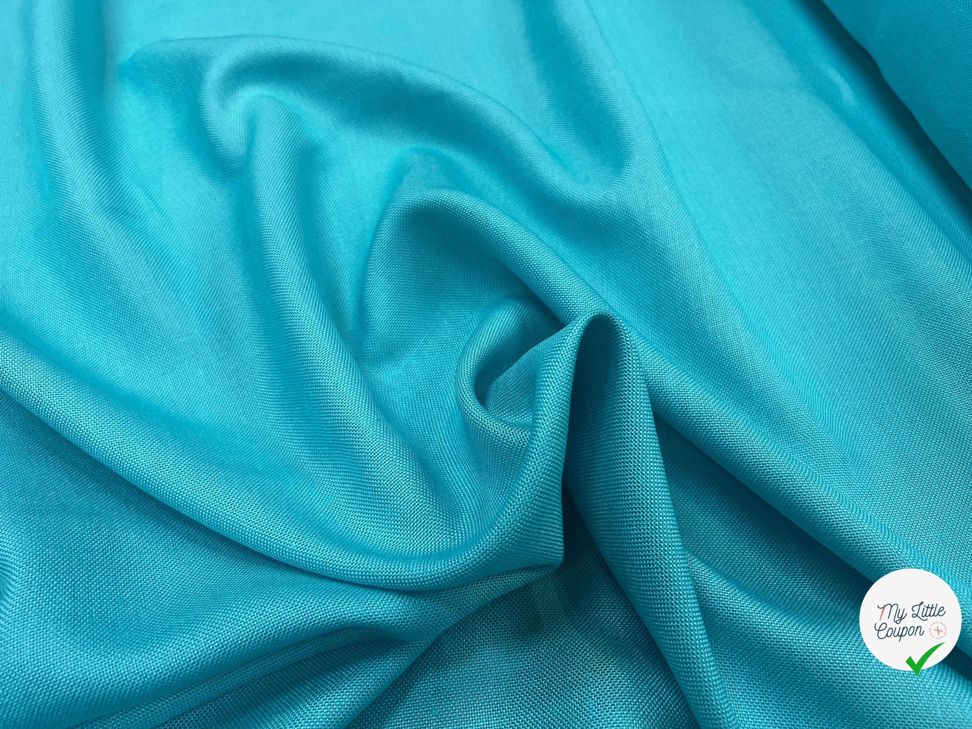 NATTE VISCOSE CANEVAS TURQUOISE - My Little Coupon