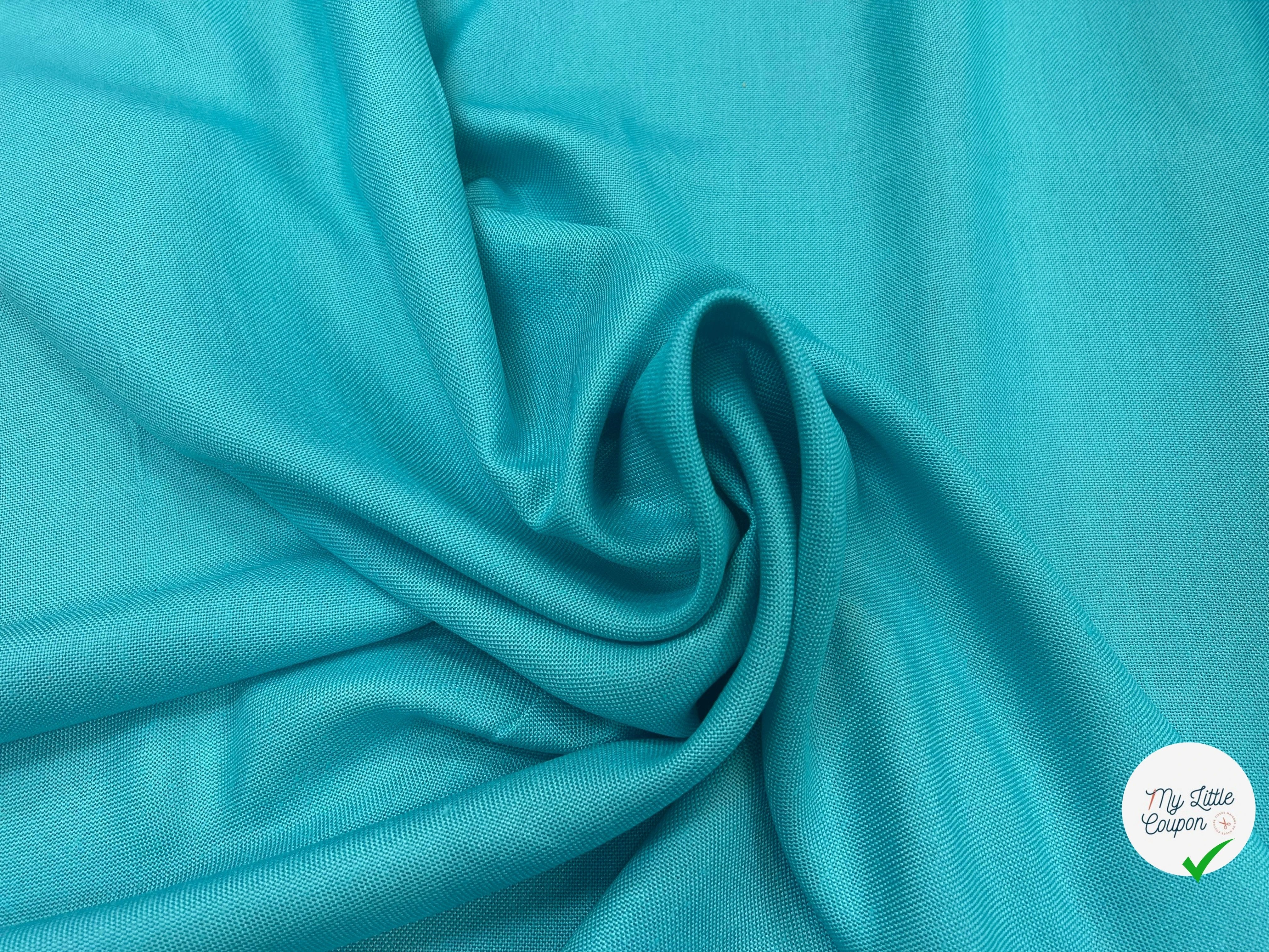 NATTE VISCOSE CANEVAS TURQUOISE - My Little Coupon