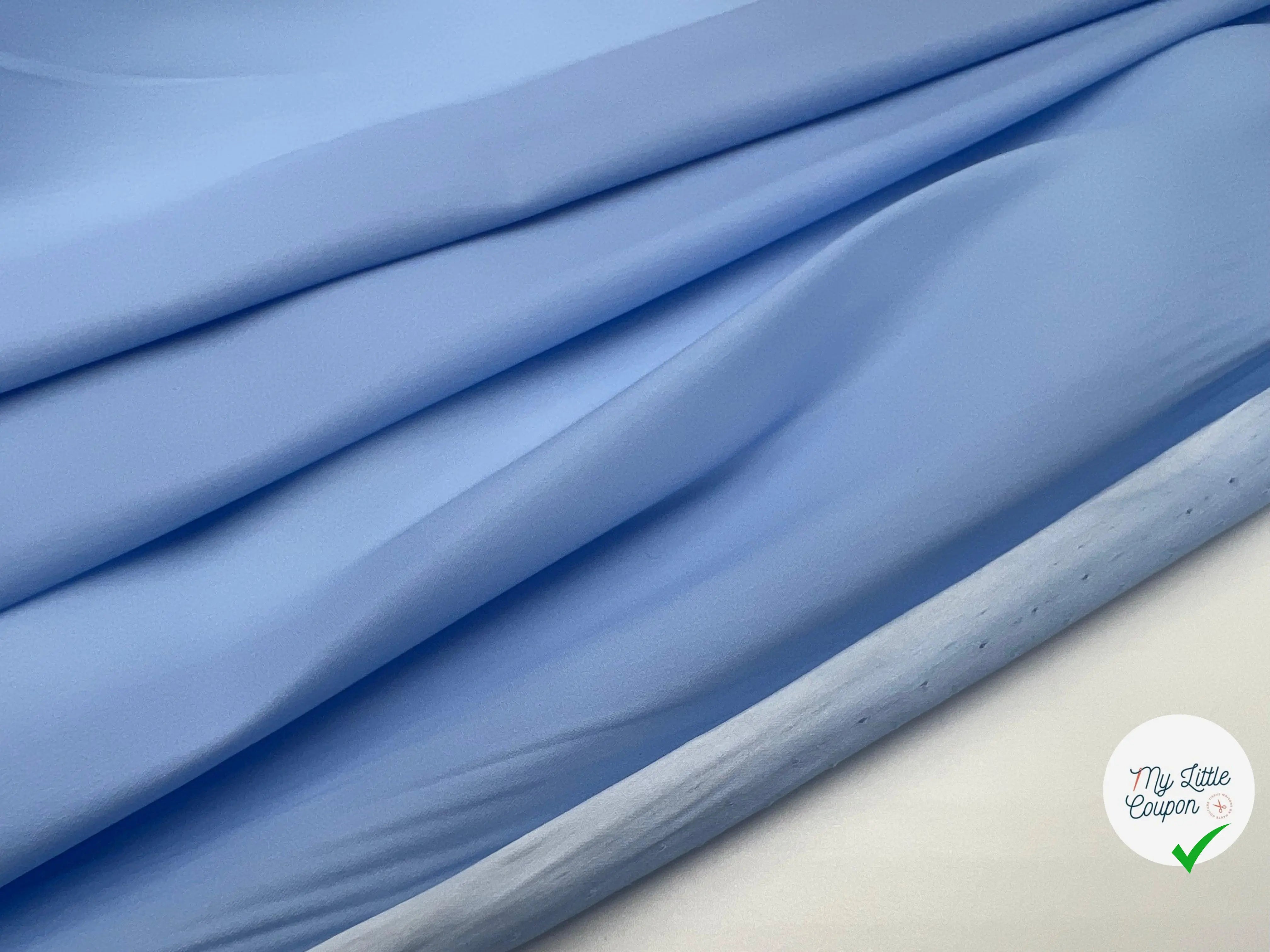 ORGANZA DE SOIE BLEU AZUR LUMINEUX STRETCH - My Little Coupon - tissu - coudre