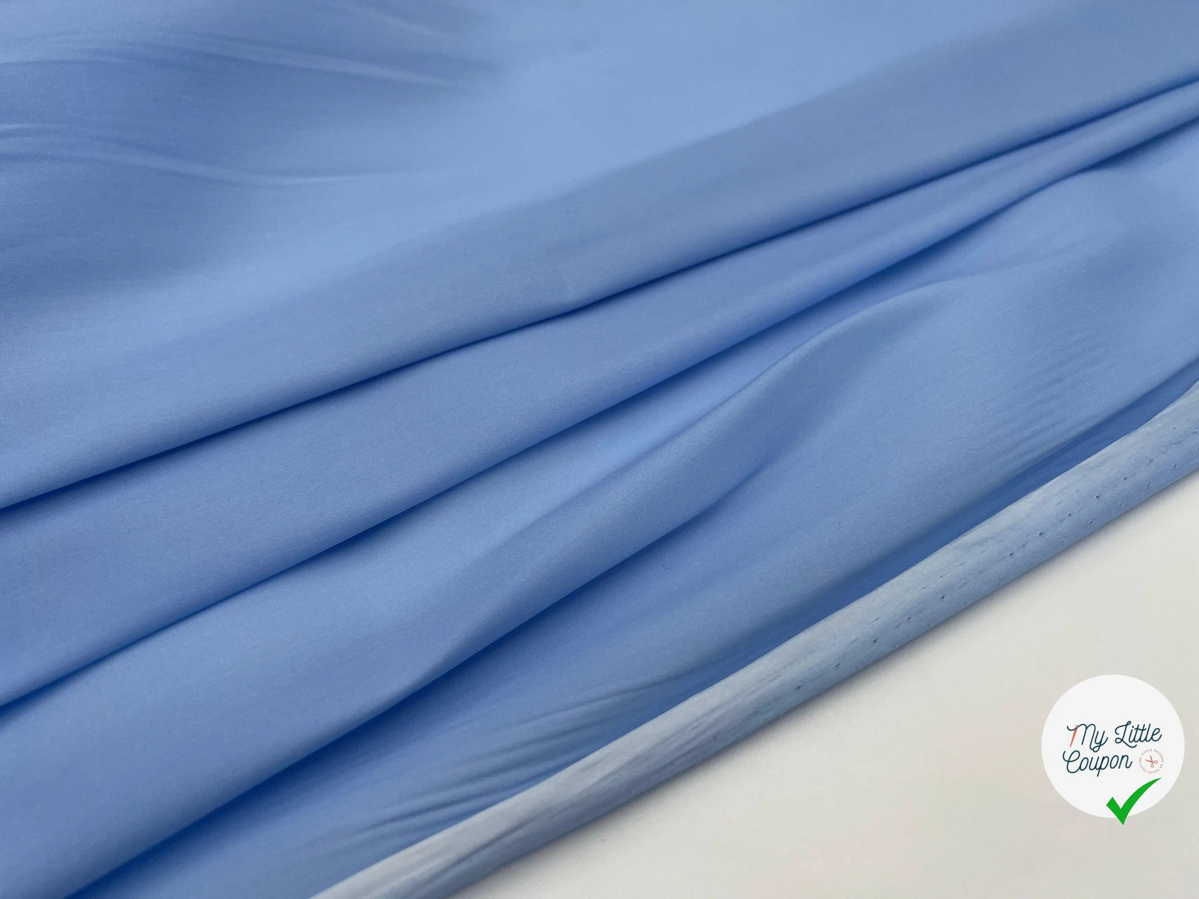 ORGANZA DE SOIE BLEU AZUR LUMINEUX STRETCH - My Little Coupon - tissu - coudre