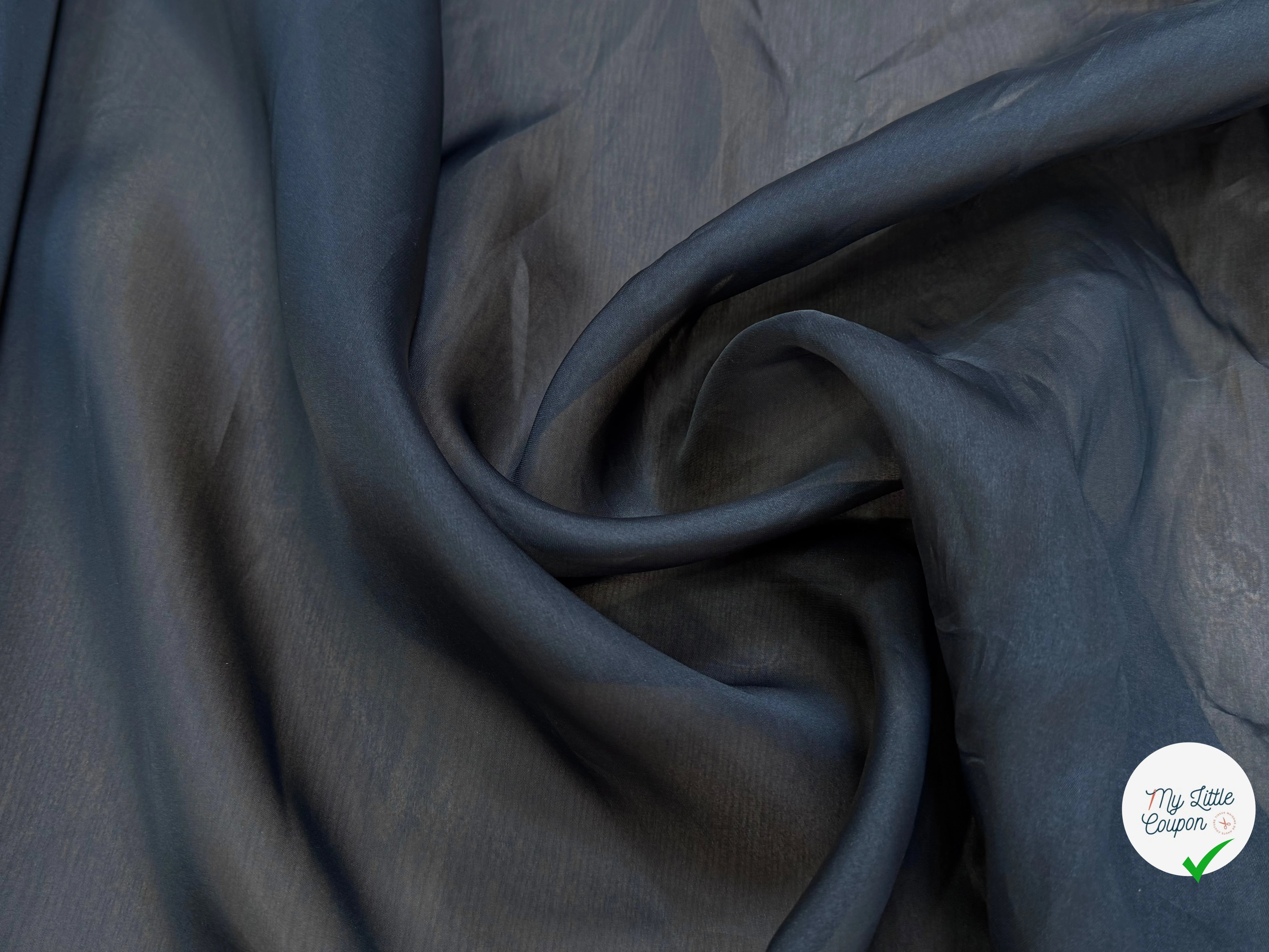 ORGANZA DE SOIE BLEU MARINE 80 - My Little Coupon